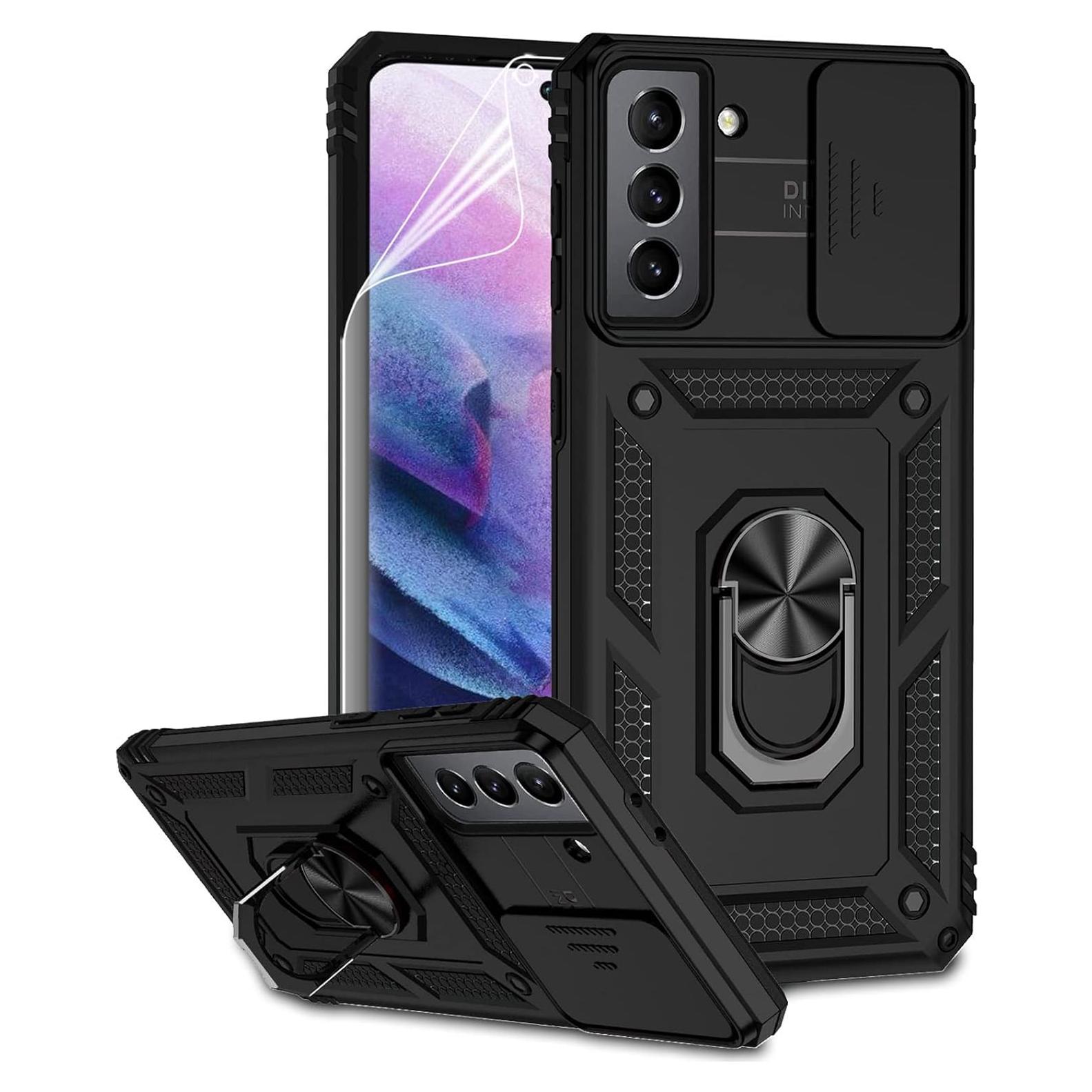 Funda protectora Samsung Galaxy S21 5G con soporte y cámara