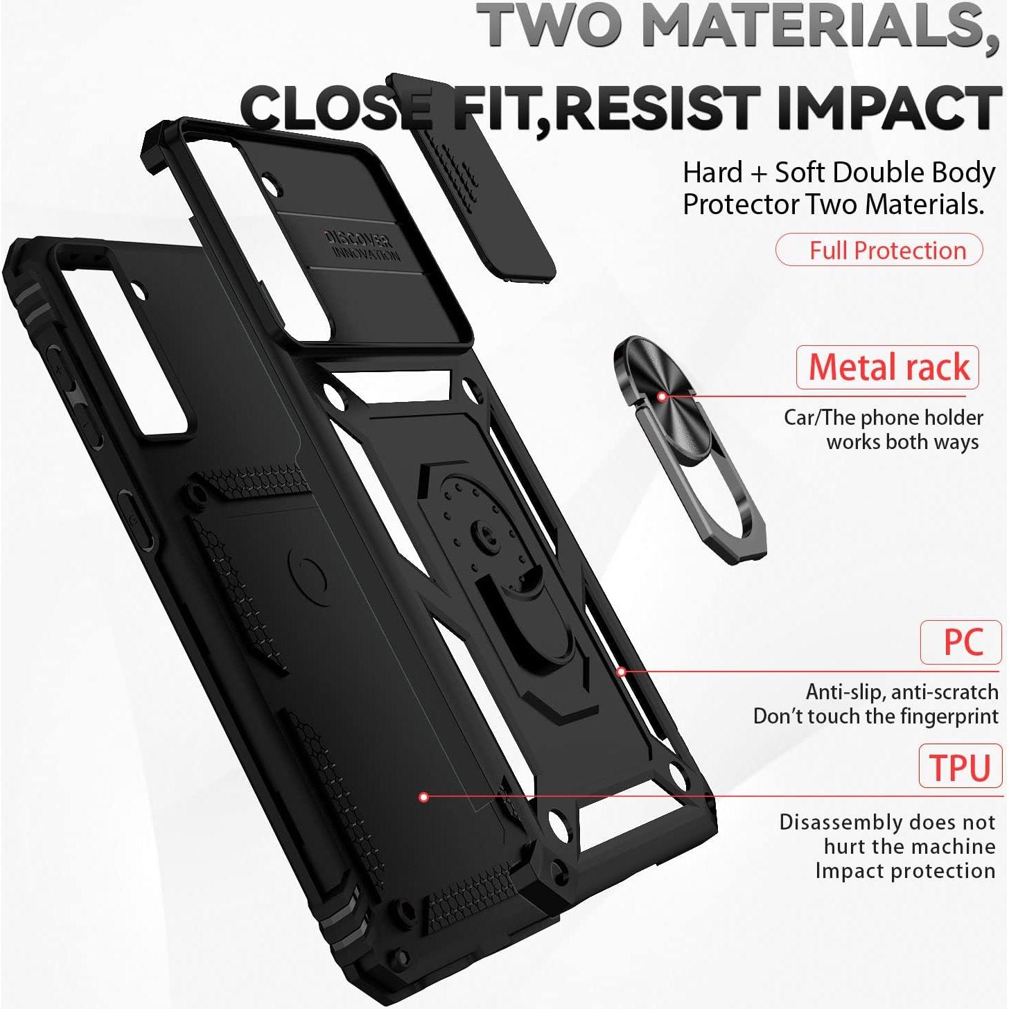 Funda protectora Samsung Galaxy S21 5G con soporte y cámara