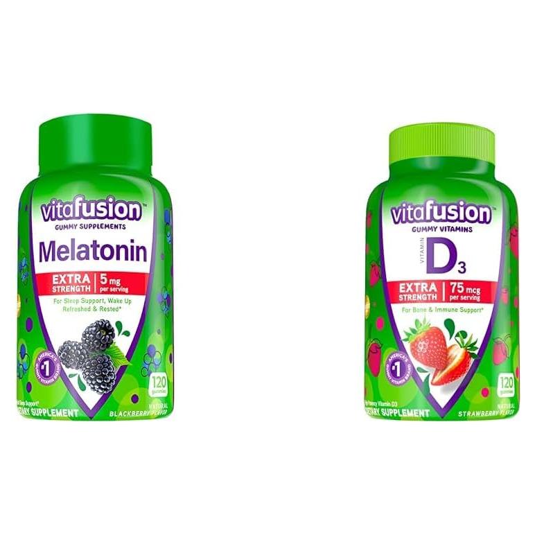 Vitafusion Gummies Melatonina 5mg y Vitamina D3 3000UI 120ct