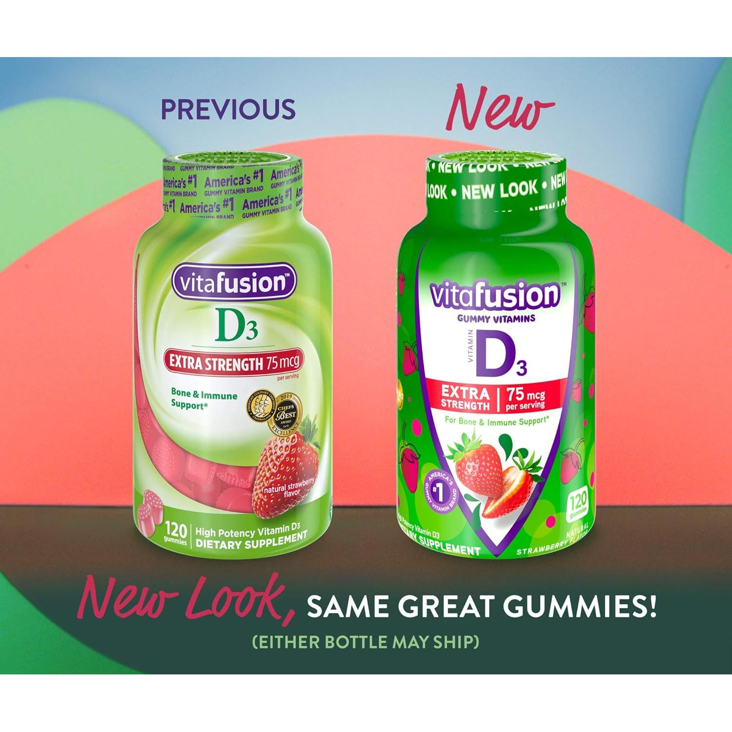 Vitafusion Gummies Melatonina 5mg y Vitamina D3 3000UI 120ct