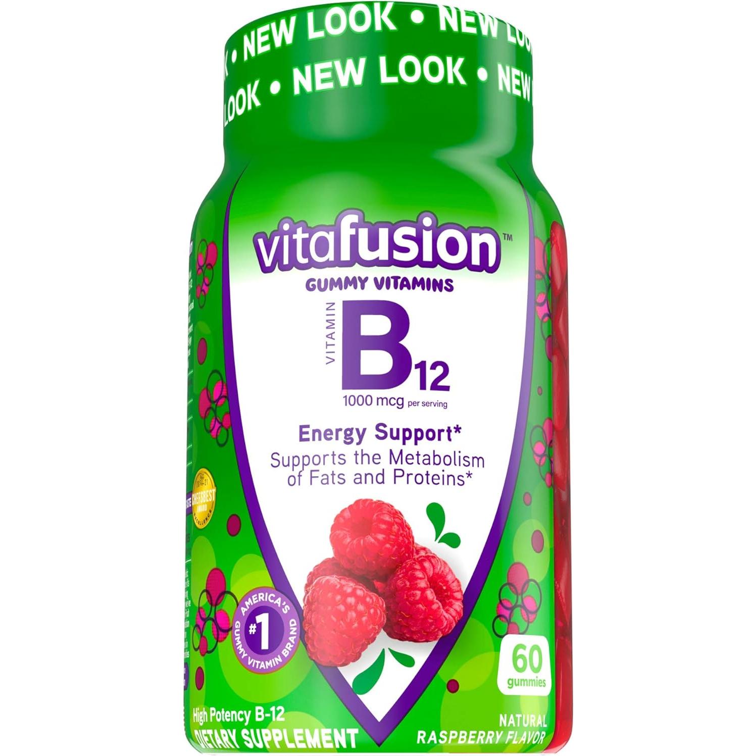 Vitafusion Gomitas de Vitamina B12 90 y 60 Conteos Sabor Fruta