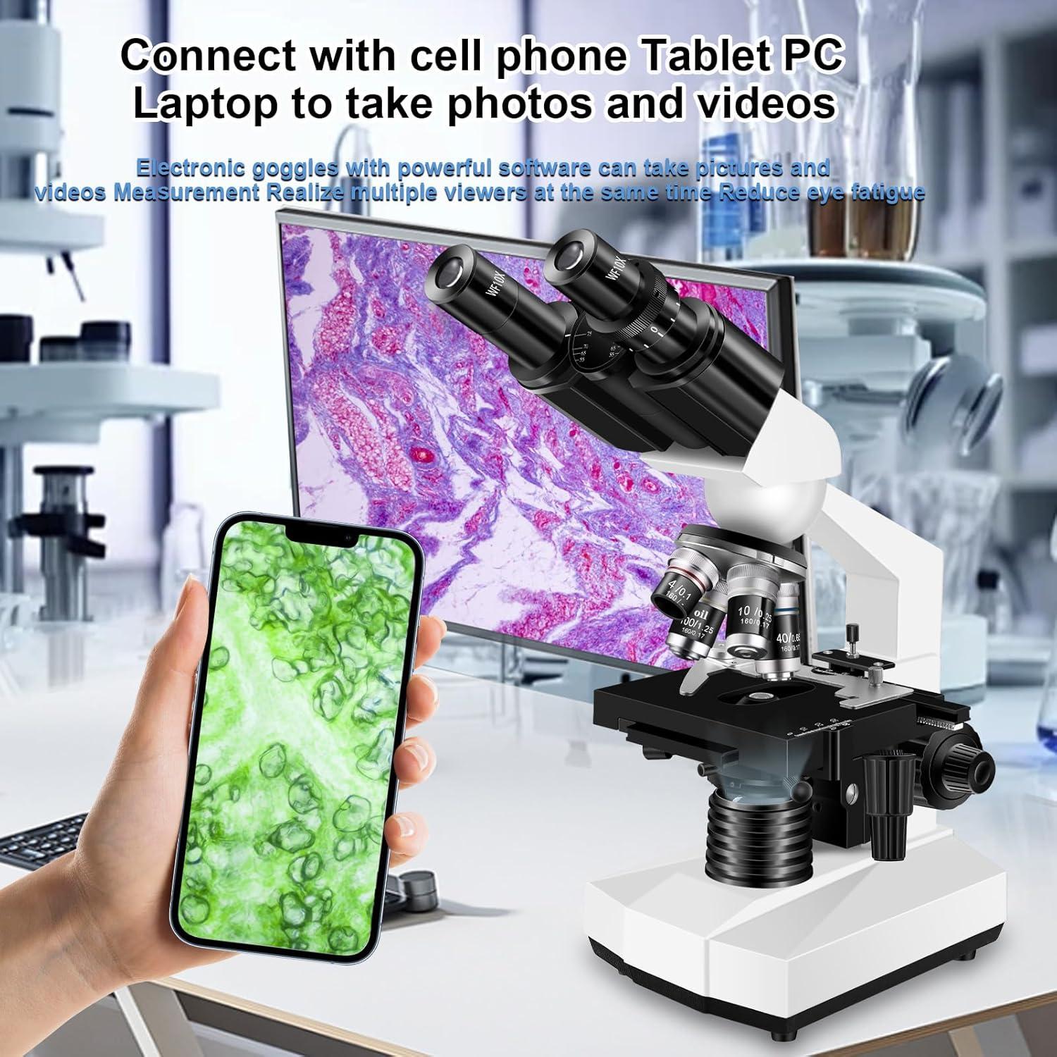 Microscopio binocular Woehrsh DHEH9143 40X-2000X USB LED