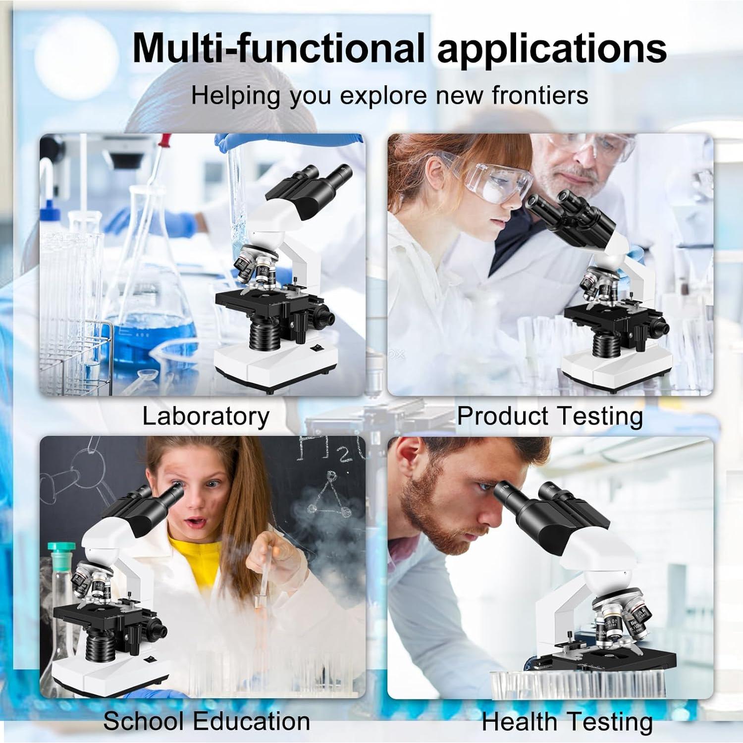 Microscopio binocular Woehrsh DHEH9143 40X-2000X USB LED