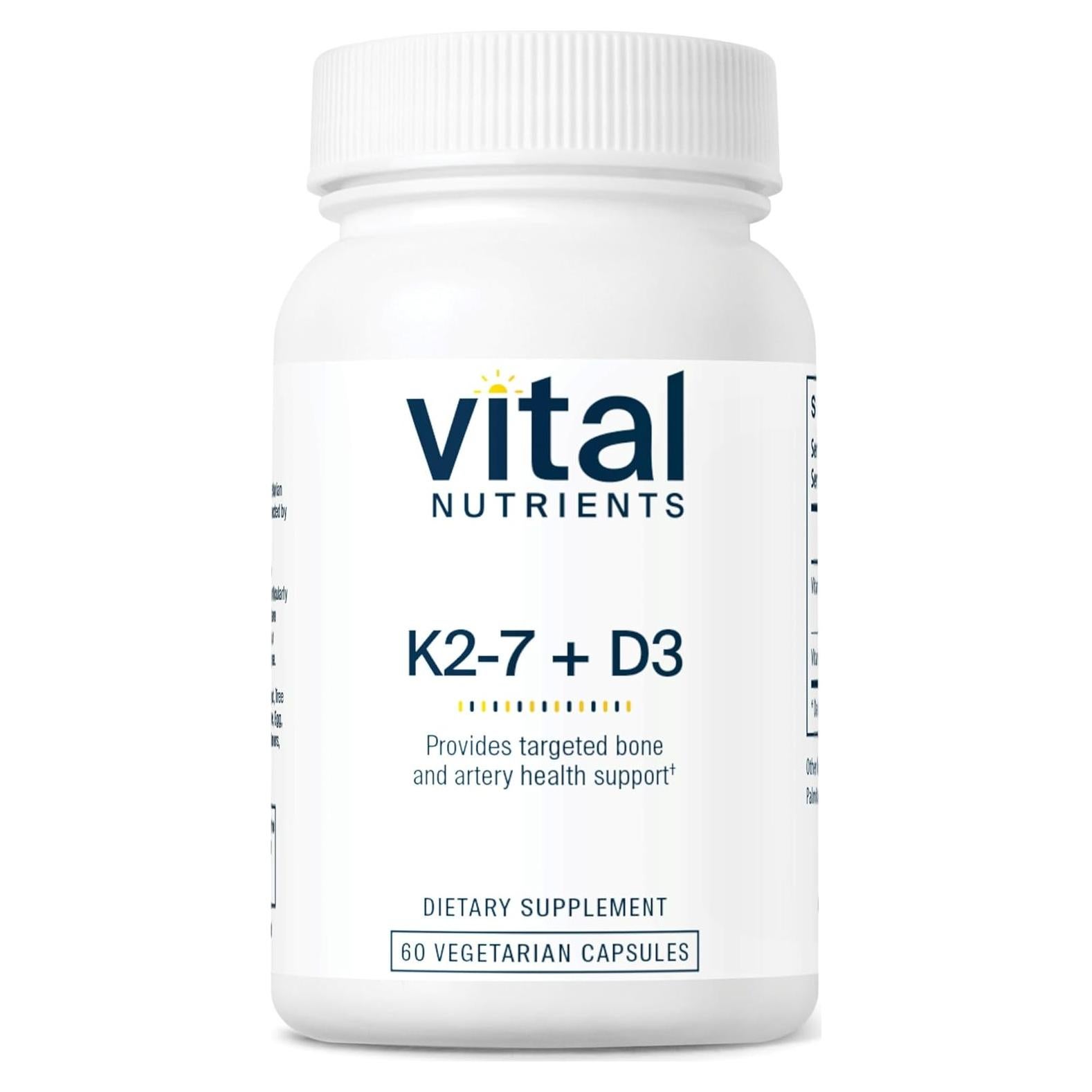Suplemento Vitamina D3 + K2 Nutrientes Vitales 60 Cápsulas