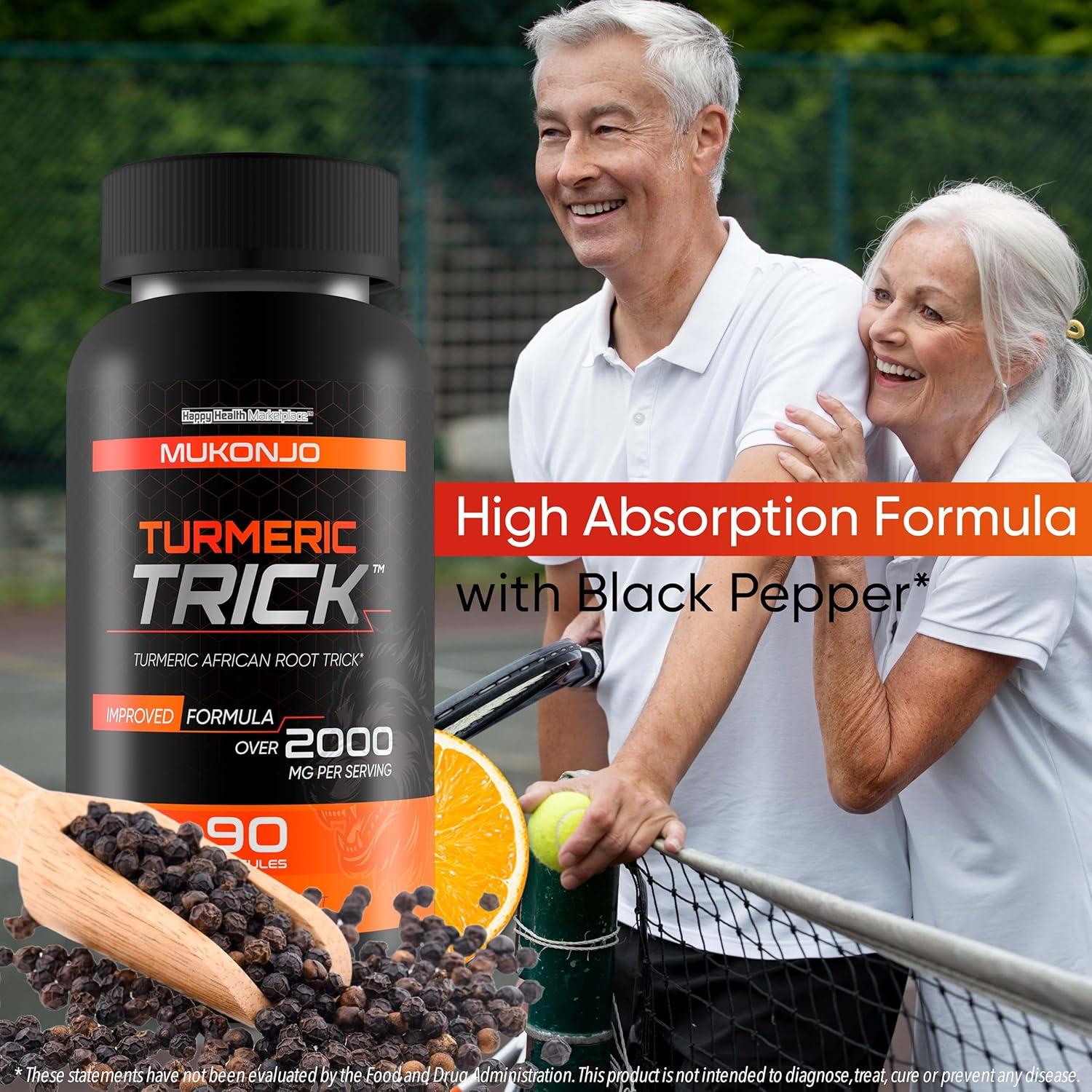 Suplemento de Cúrcuma Mukonjo con Vitamina D y Zinc para Hombres