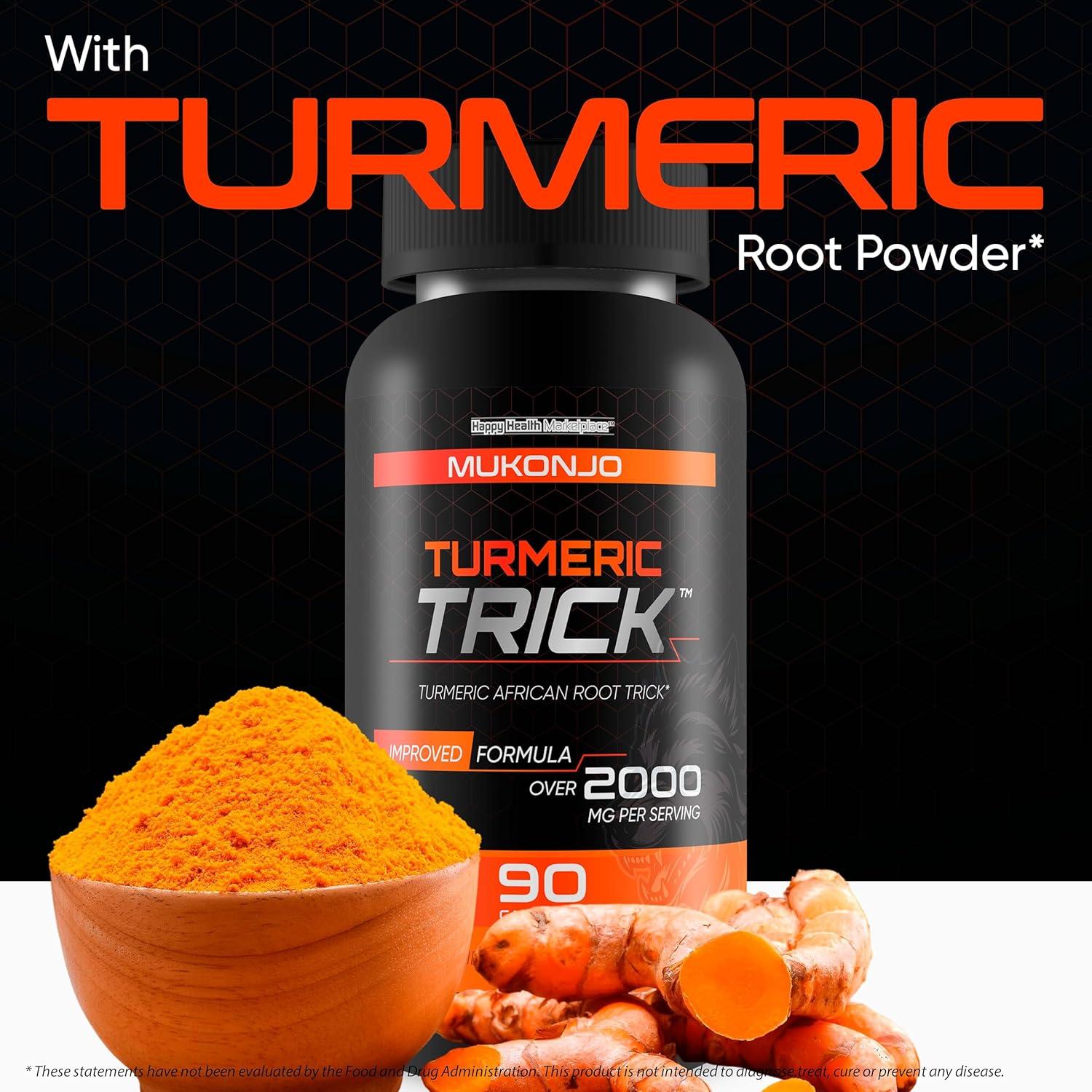 Suplemento de Cúrcuma Mukonjo con Vitamina D y Zinc para Hombres