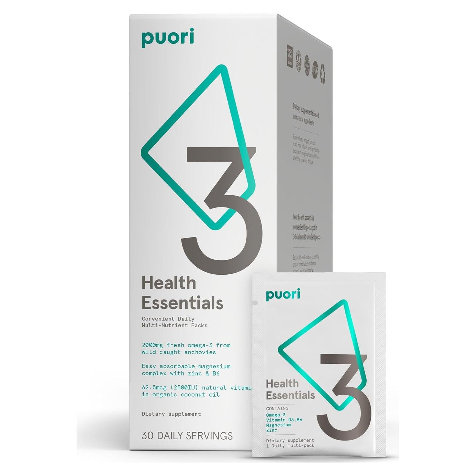 Puori P3 Multivitaminas 30 Porciones Omega 3 Vitamina D