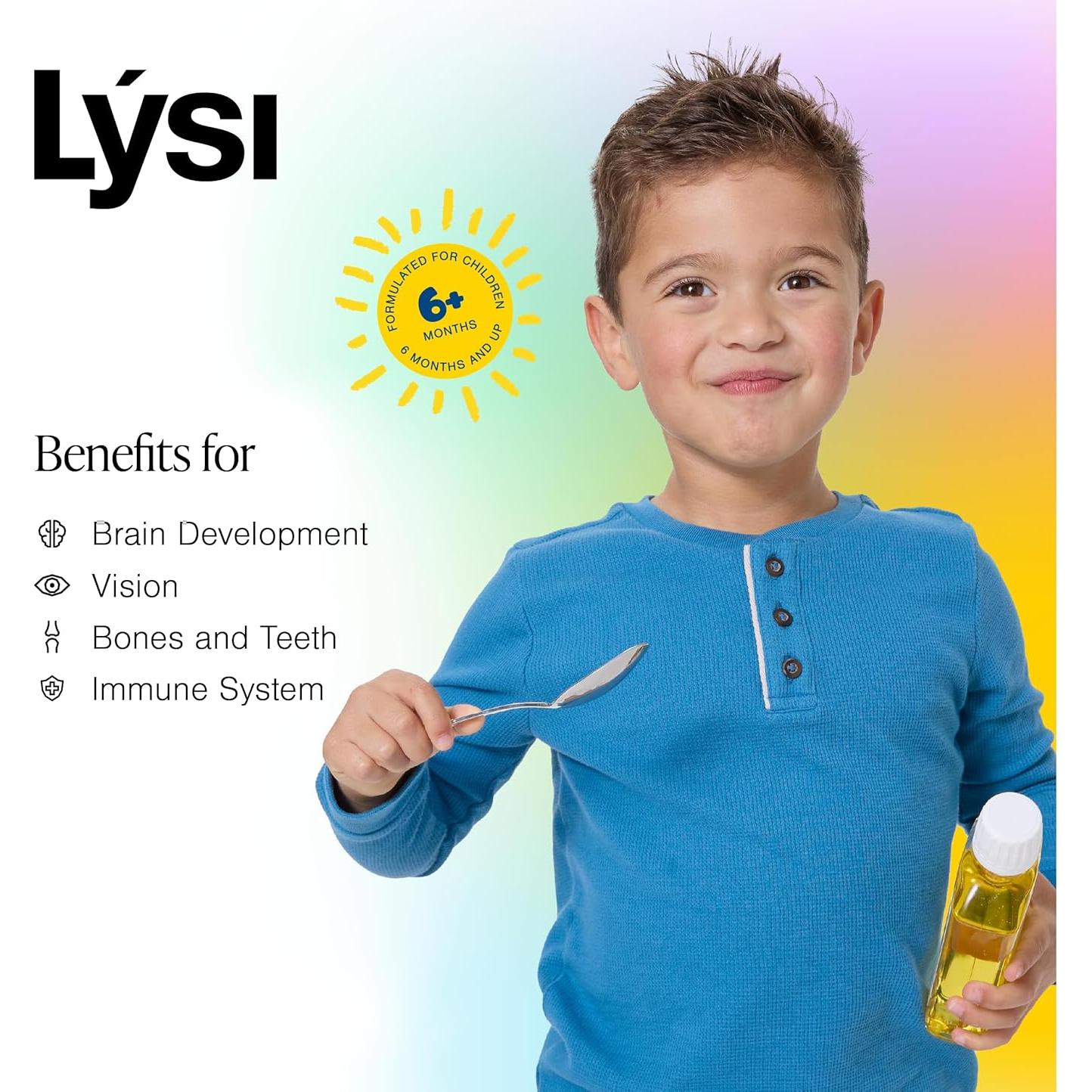Lysi Littles Aceite de Hígado de Bacalao 1000 mg Omega-3 Limón