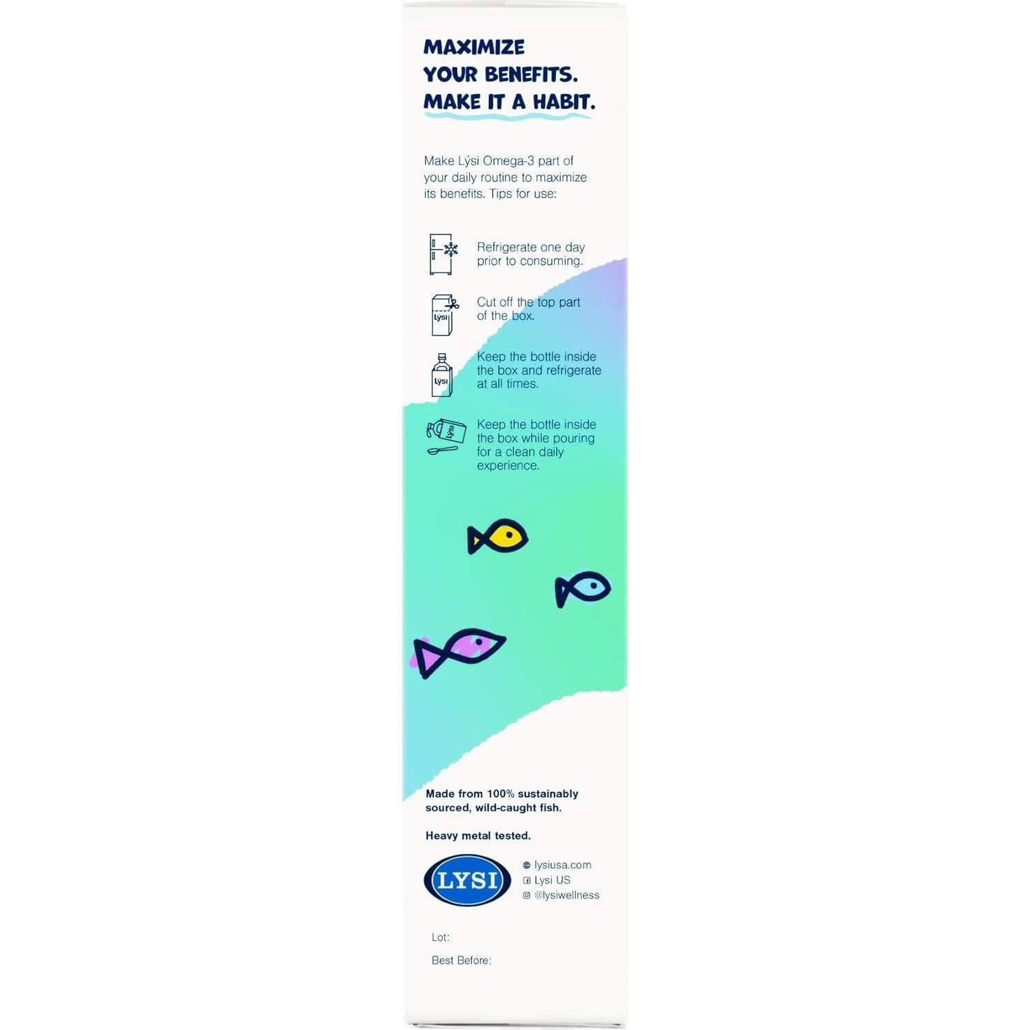 Lysi Littles Aceite de Hígado de Bacalao 1000 mg Omega-3 Limón