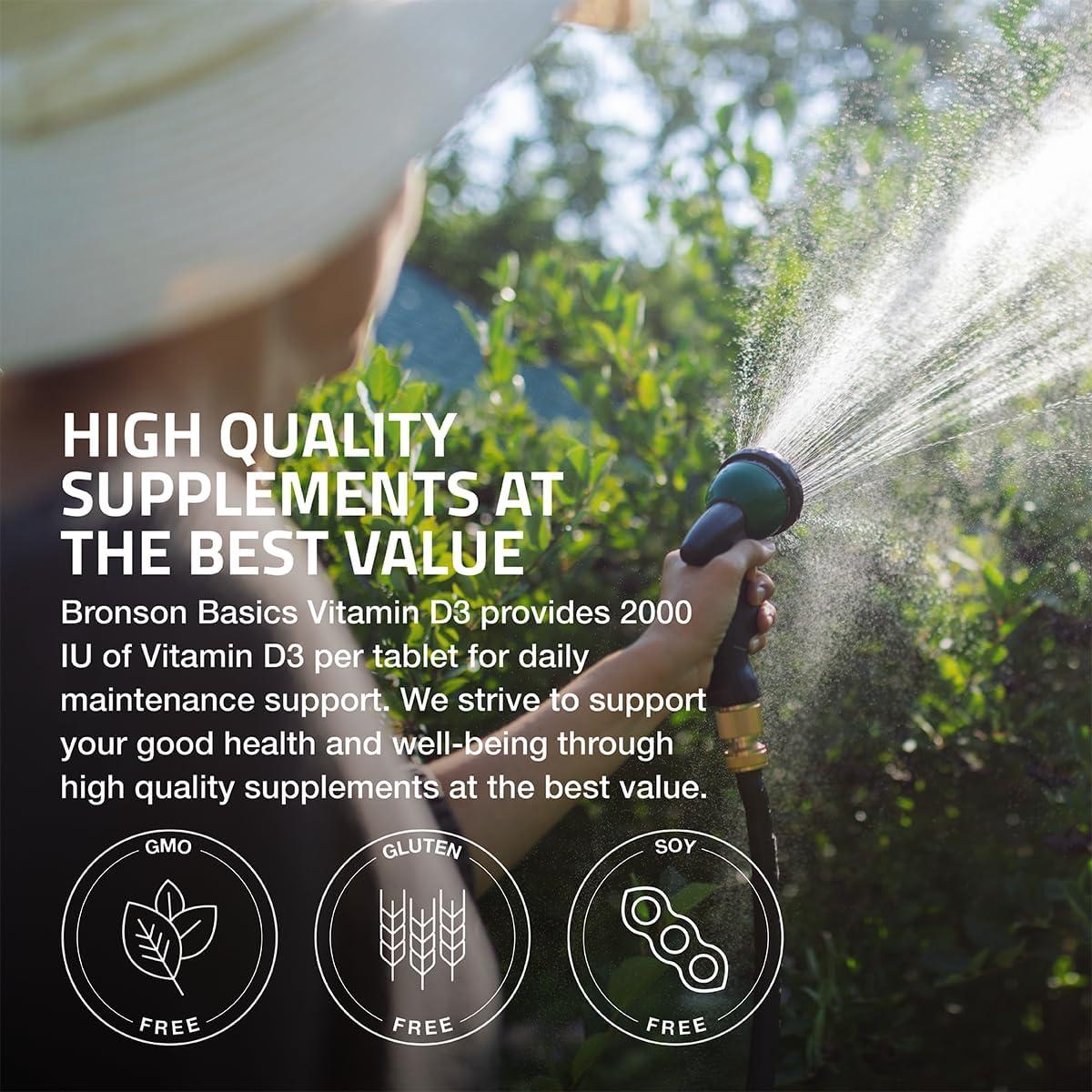 Vitamina D3 Bronson 2000 UI (50 mcg) 360 Tabletas No OGM