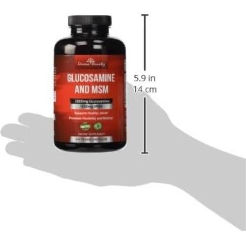 Suplemento de Glucosamina Sulfato Divine Bounty 2000mg - 240 Cápsulas Vegetarianas