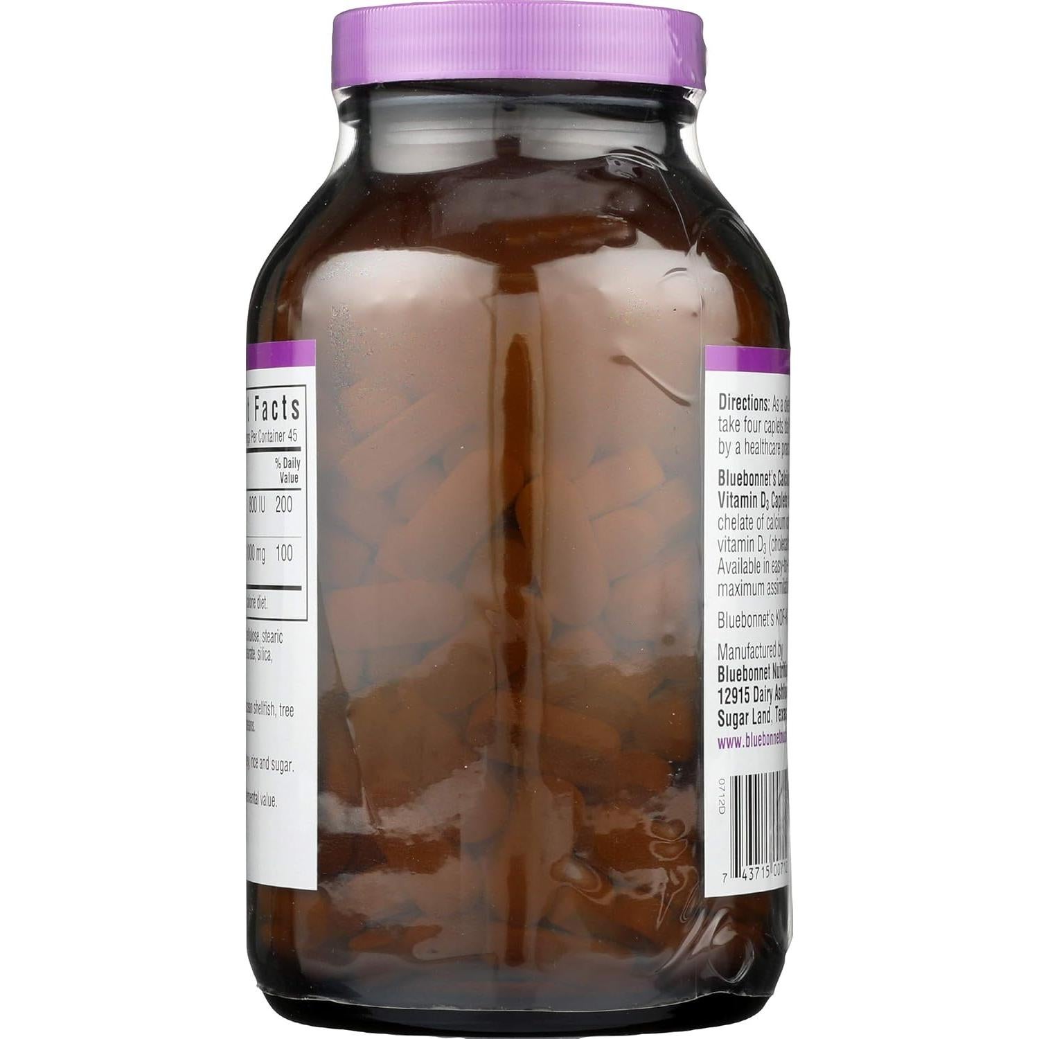 Citrato de Calcio con Vitamina D3 Bluebonnet 180 Cápsulas