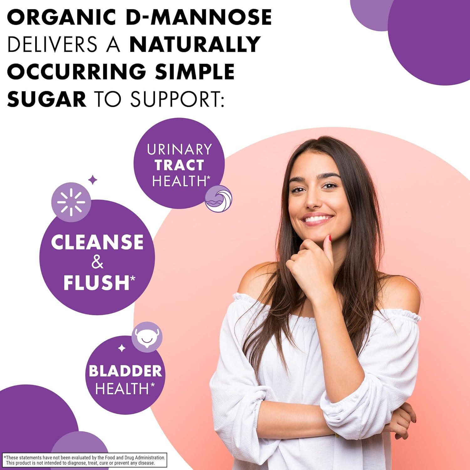 Polvo D-Mannose Orgánico BlueBonnet 2000 mg - 85 Porciones