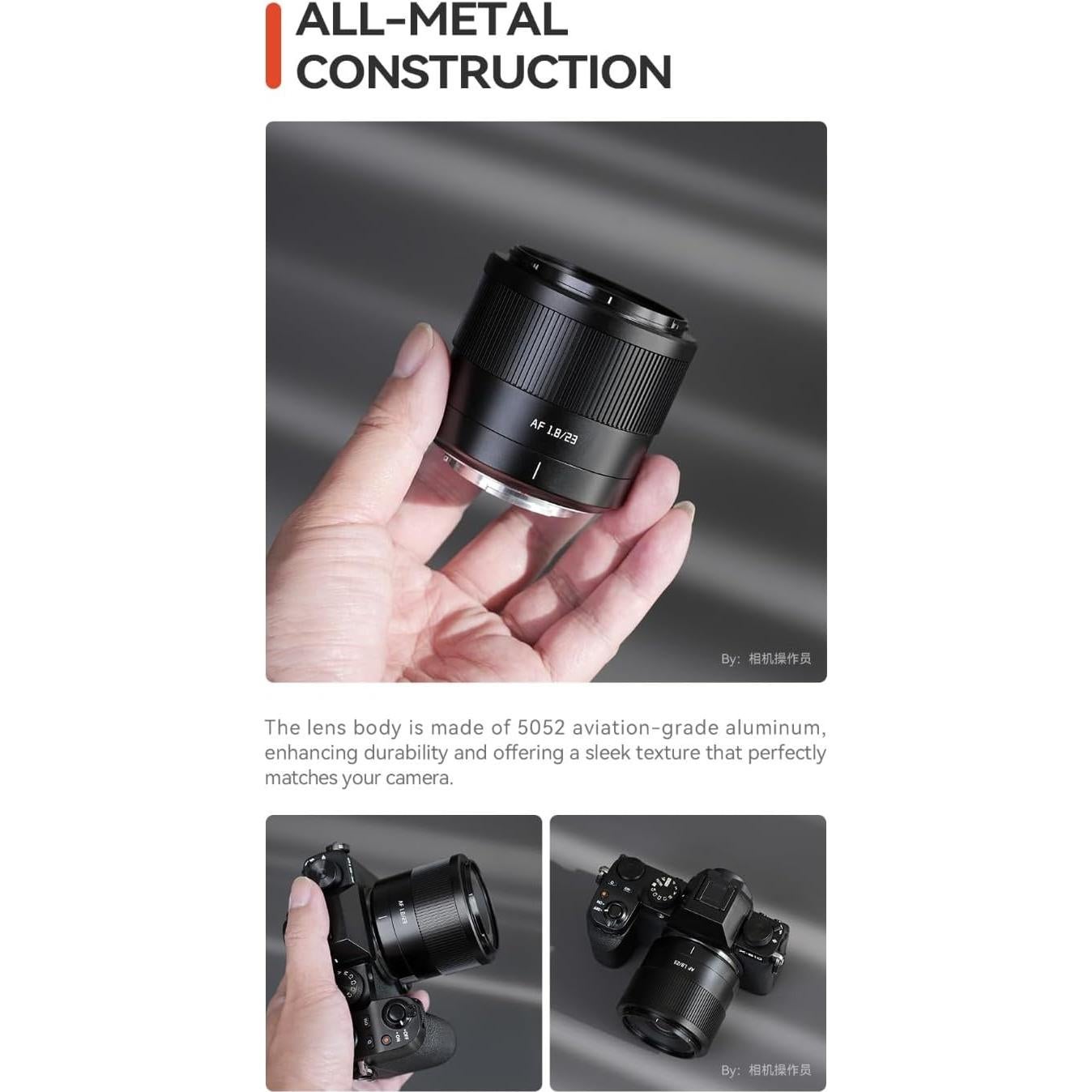 Lente TTARTISAN 23mm F1.8 Montura E para Cámaras Sony