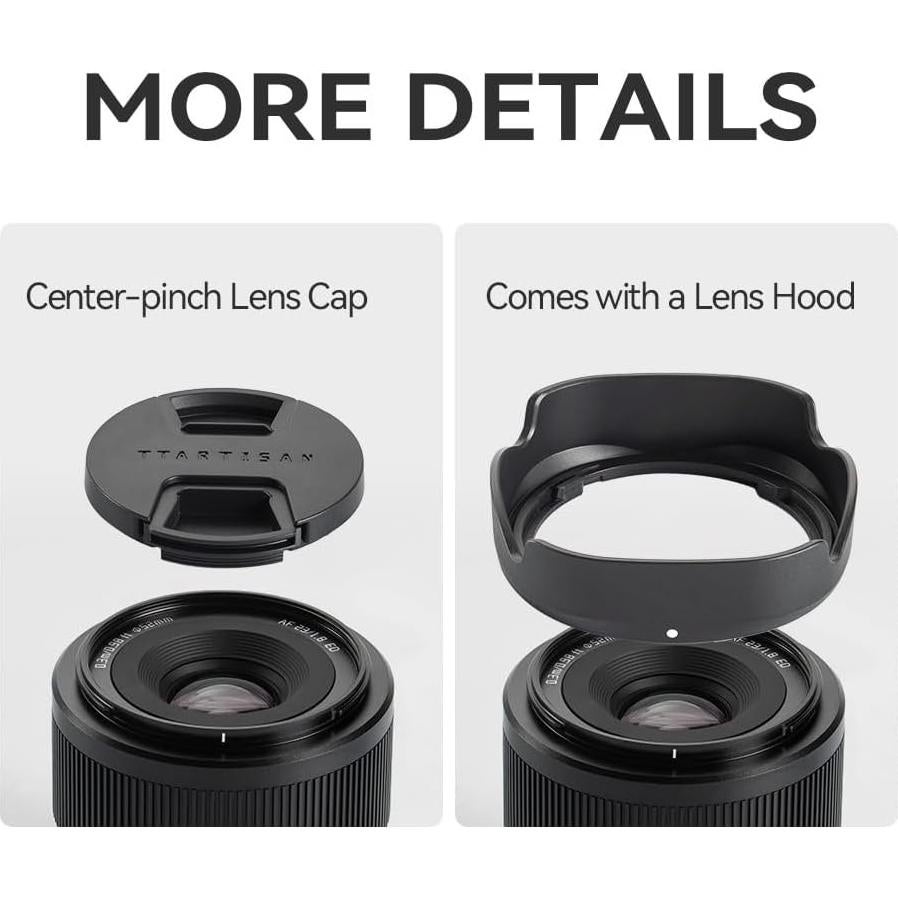 Lente TTARTISAN 23mm F1.8 Montura E para Cámaras Sony