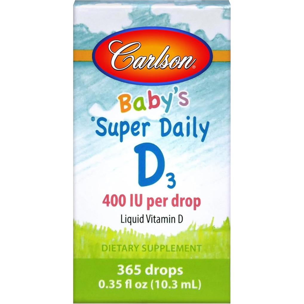 Suplemento de Vitamina D3 Líquida Carlson Labs 400 IU