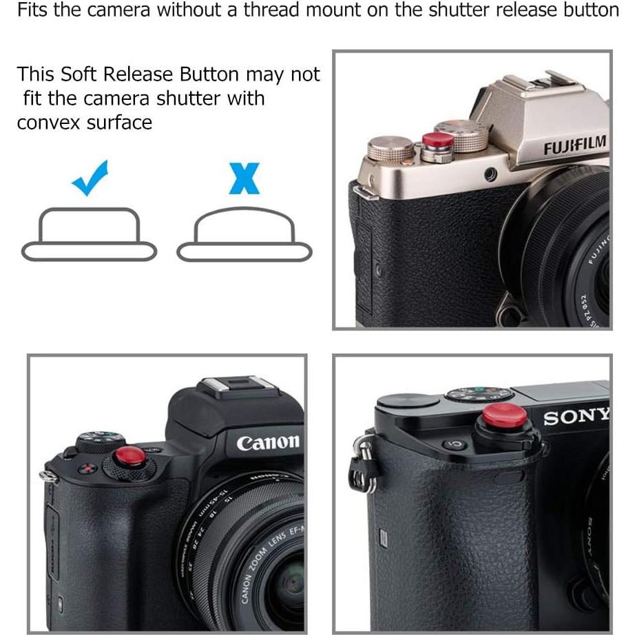 Tapa de Botón de Obturador 2X Jinjiacheng para Cámaras Sony y Canon