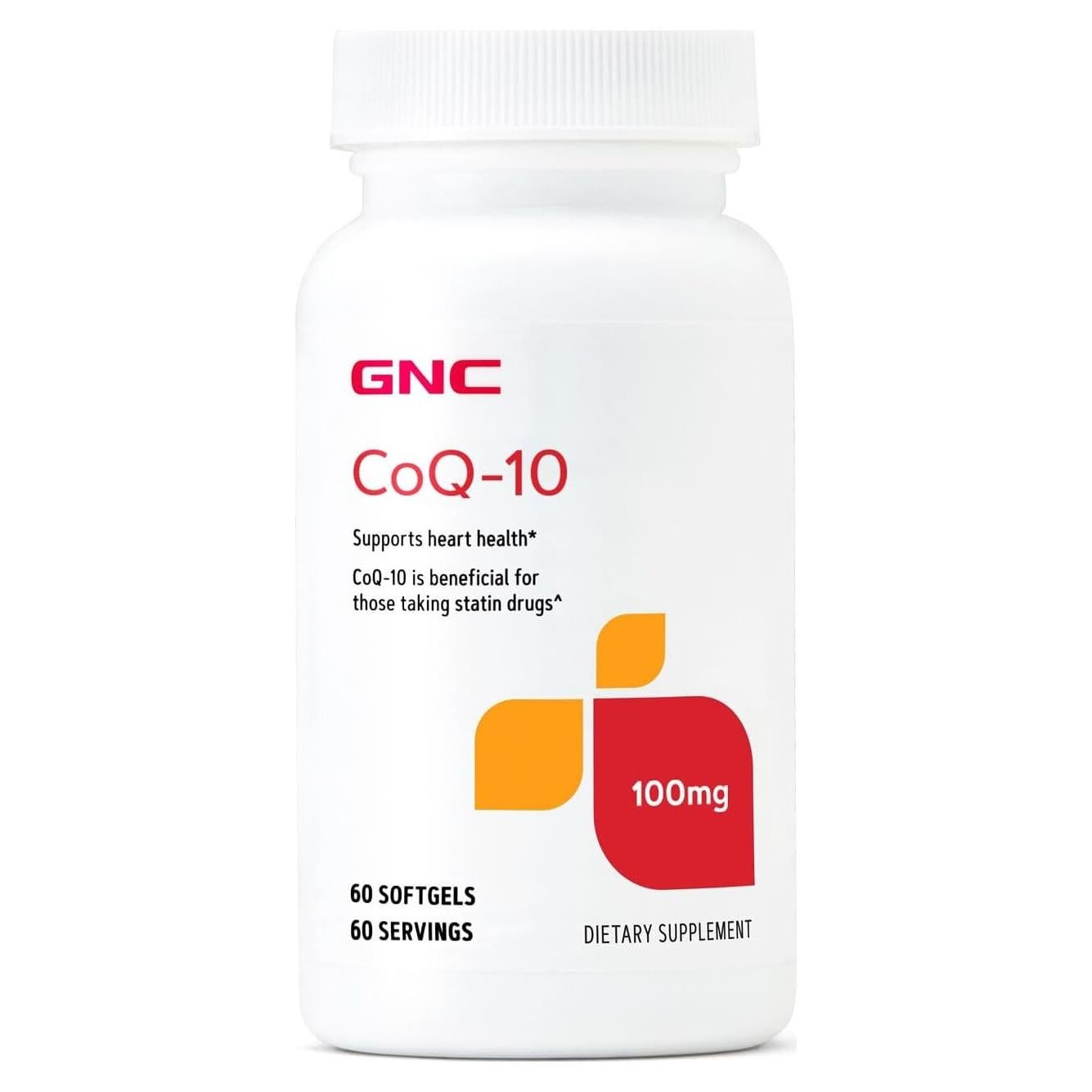 Suplemento GNC CoQ10 100mg Antioxidante 60 Cápsulas Blandas