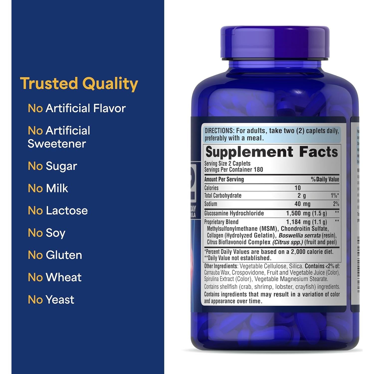 Suplemento Articular Puritan's Pride Glucosamina 360 Tabletas