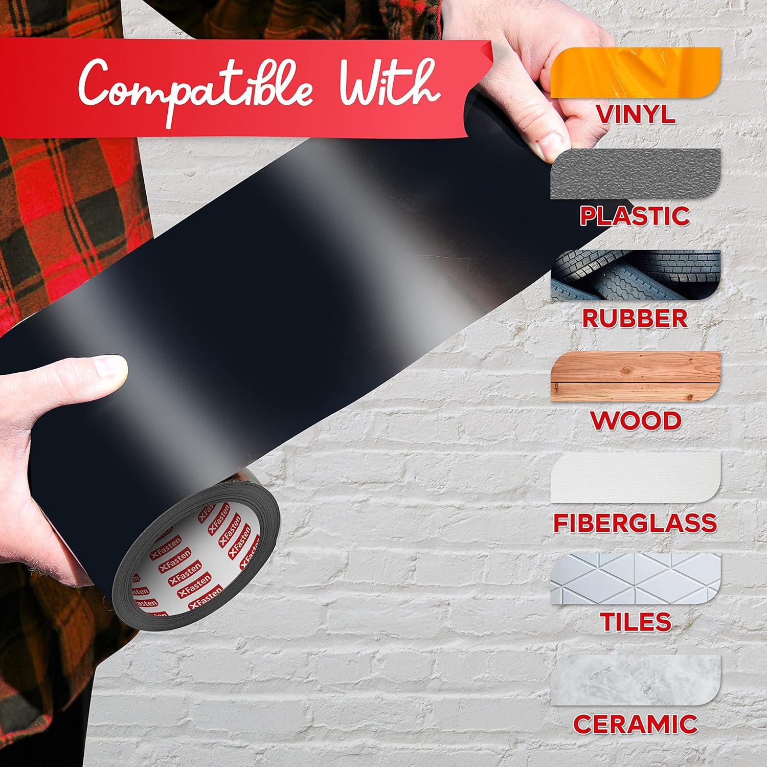 Cinta de Sello Impermeable XFasten 15.24 cm x 1.52 m Negra