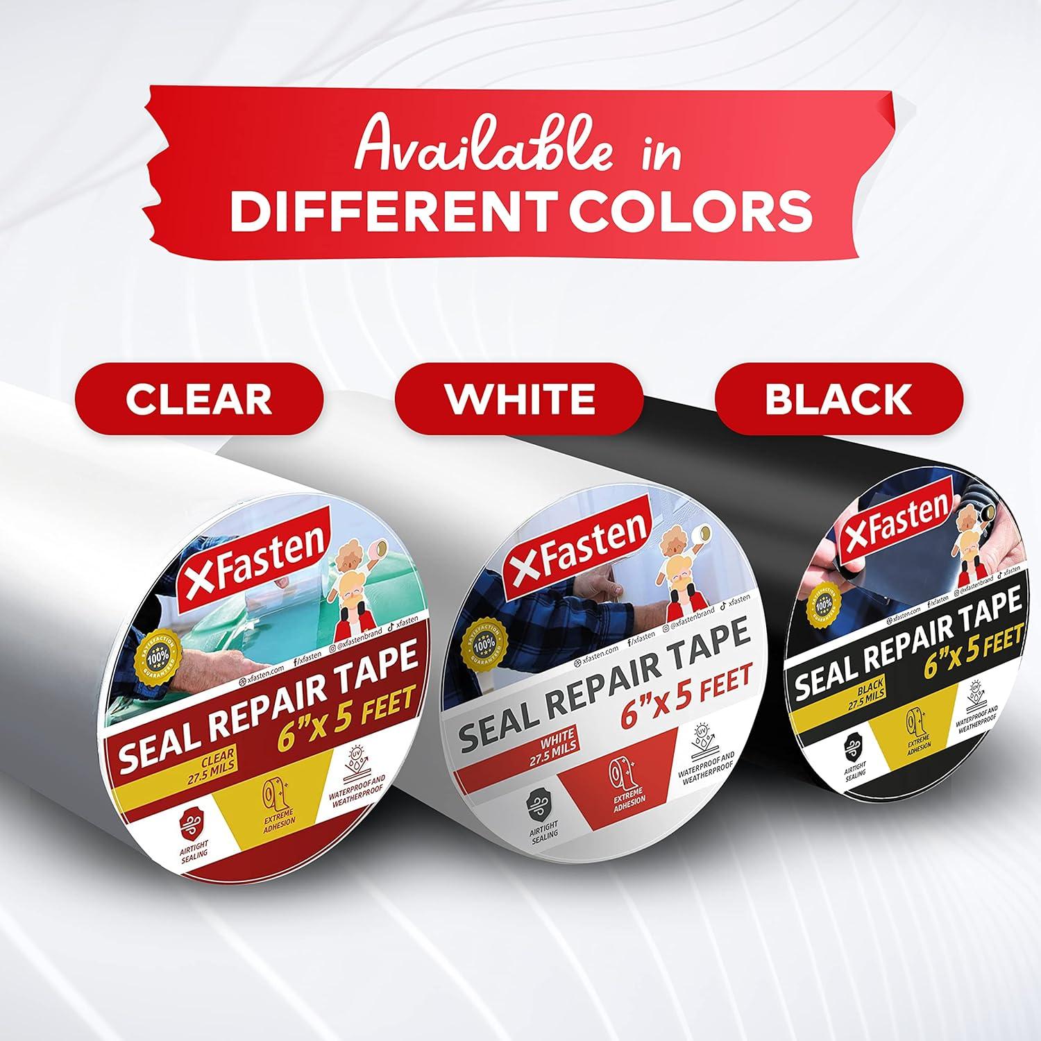 Cinta de Sello Impermeable XFasten 15.24 cm x 1.52 m Negra