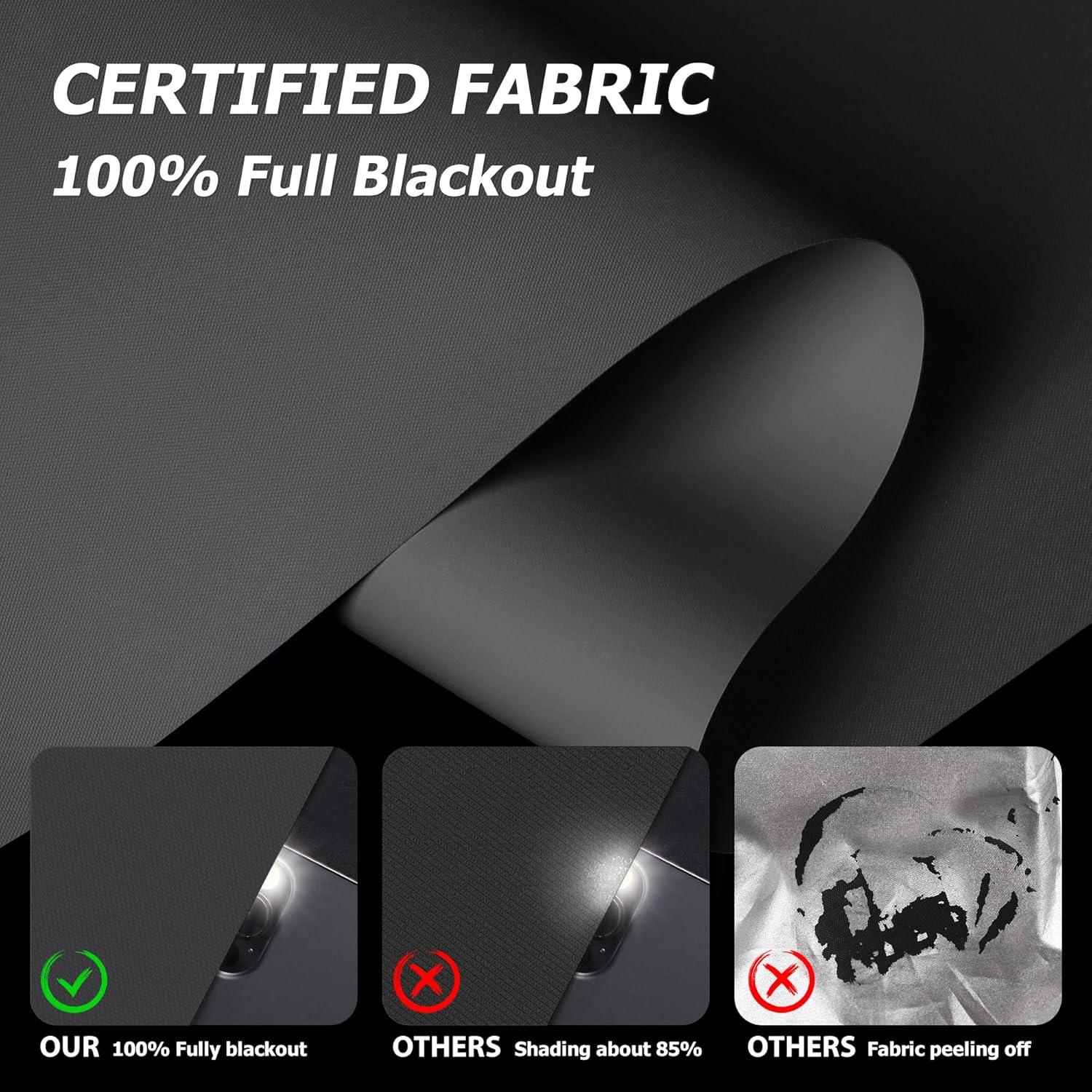 Persianas Opacas LazBlinds 50.8x61 cm Sin Taladro Negro