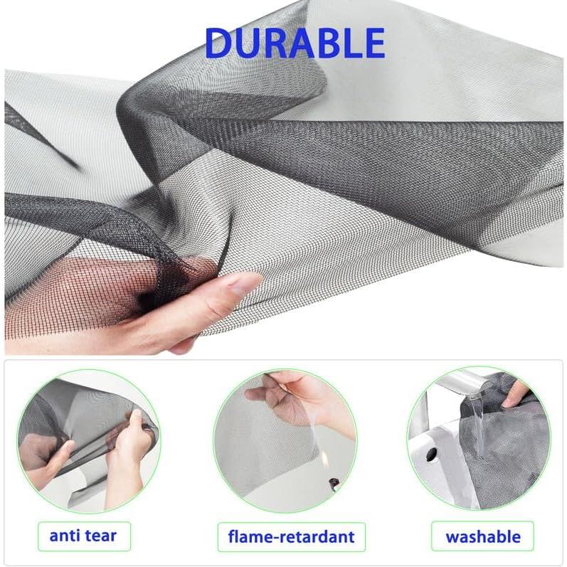 Malla de Pantalla de Ventana Fibra de Vidrio 91.44x200.66cm Carbón