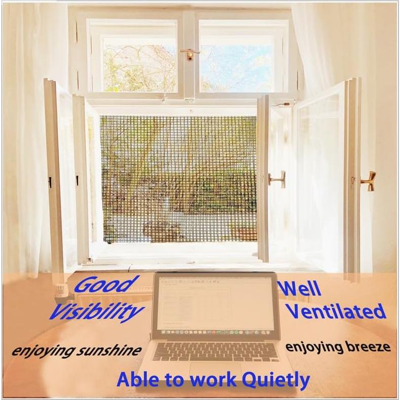 Malla de Pantalla de Ventana Fibra de Vidrio 91.44x200.66cm Carbón