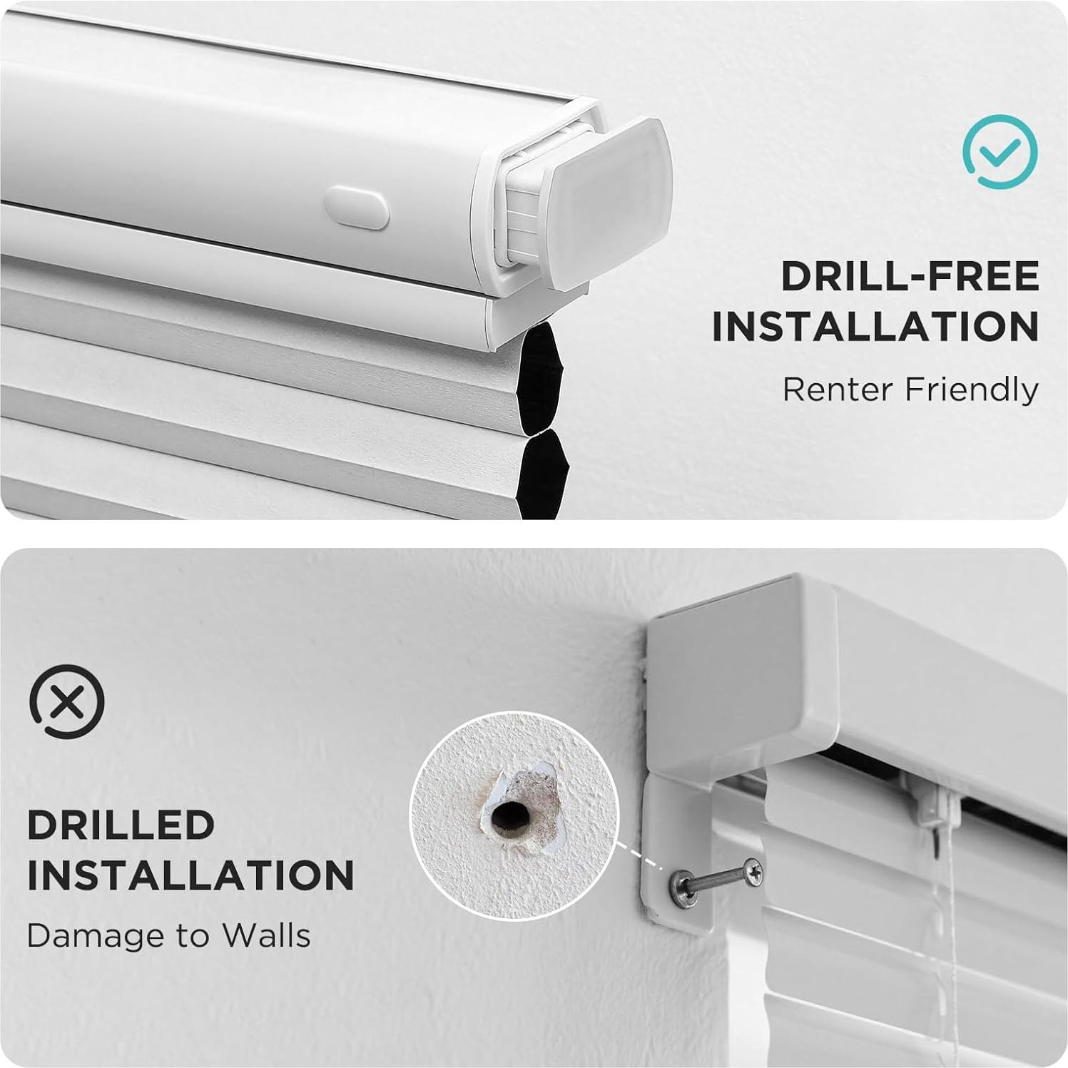 Persianas Celulares Joydeco Blackout 38.1x91.4cm Sin Cuerda