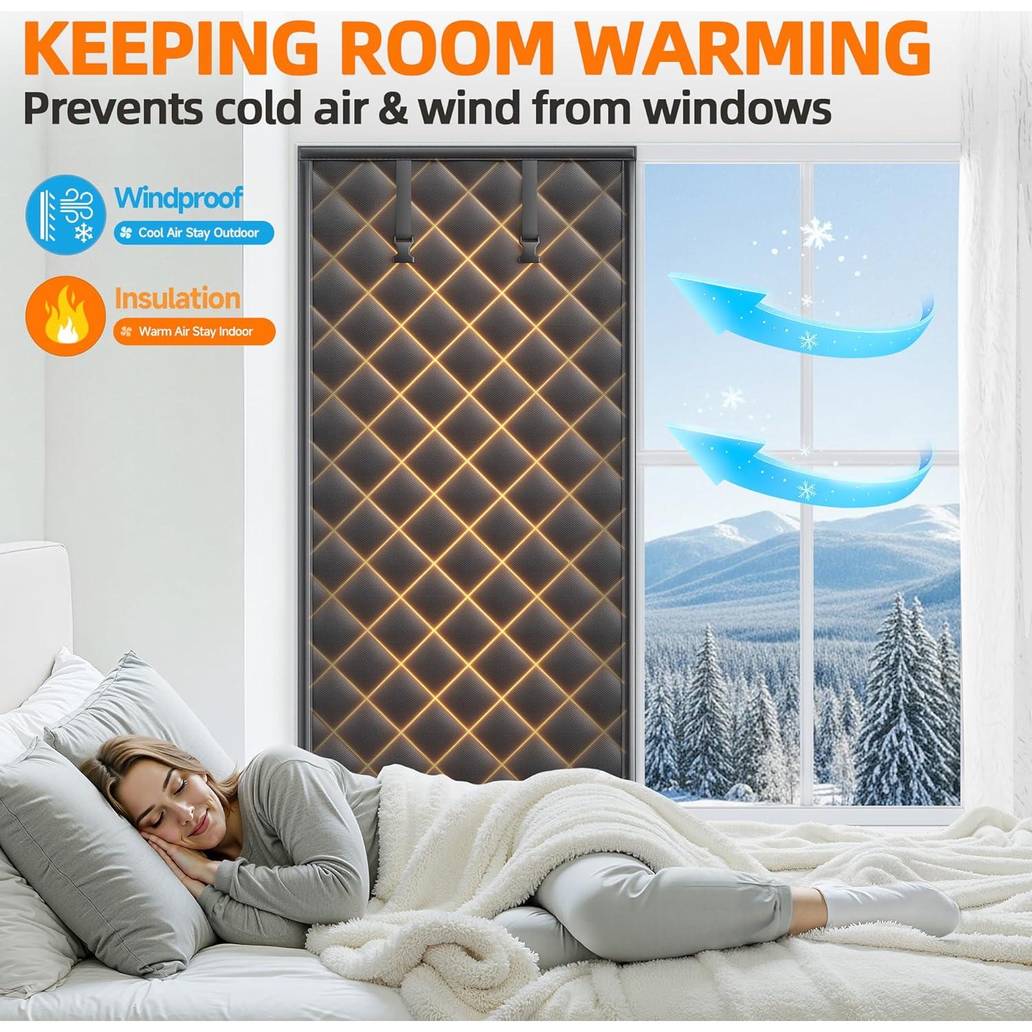 Cortina Térmica Aislante Tlany 27x39" para Invierno - Negro