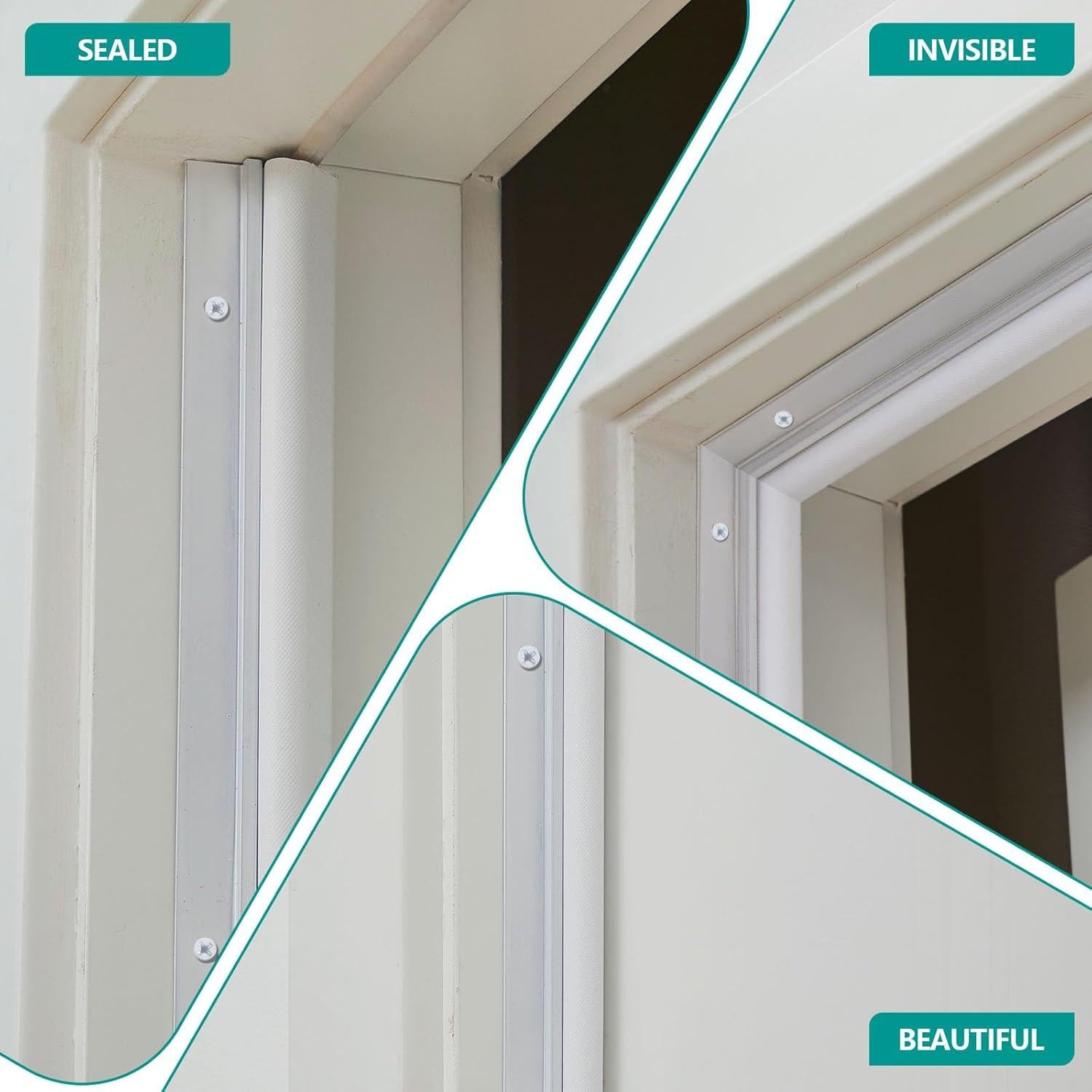 Burlete para Puerta Yuntau 107 cm y 91 cm Aluminio Espuma