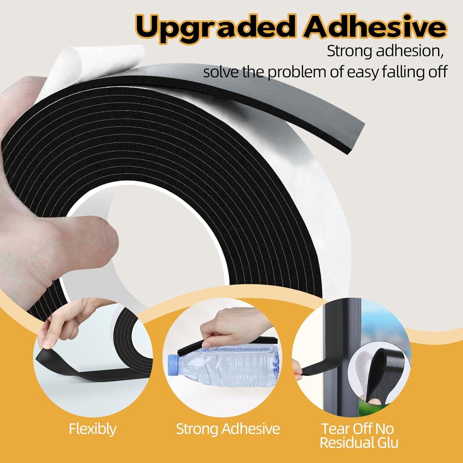 Cinta de sellado EVA CHENYA 2 rollos 10.06 m negra 1 cm x 0.6 cm