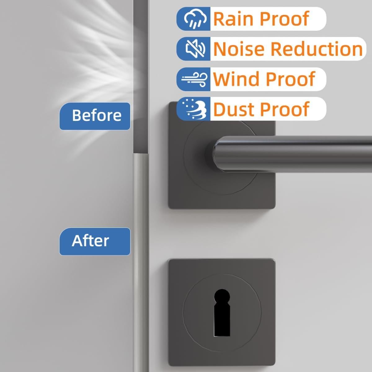 Tira de Sellado Aislante KNEELISA 2Pcs 498.4cm Marrón