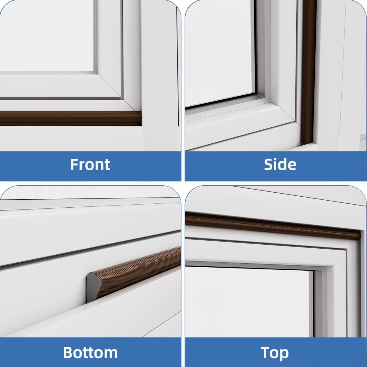 Tira de Sellado Aislante KNEELISA 2Pcs 498.4cm Marrón