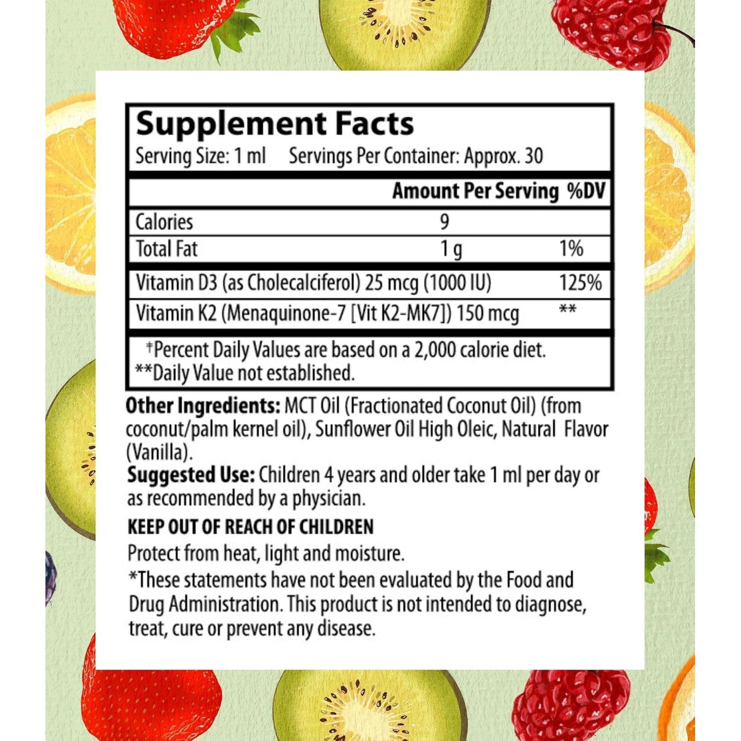 Multivitaminas líquidas Go Healthy Kids + Vitamina D3 K2