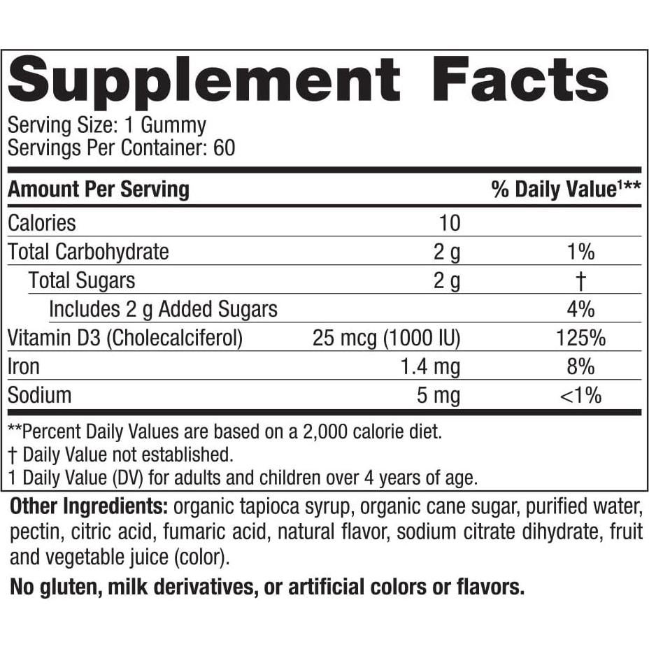 Gomitas de Vitamina D3 Nordic Naturals 1000 UI Fruta Silvestre 60 Unidades