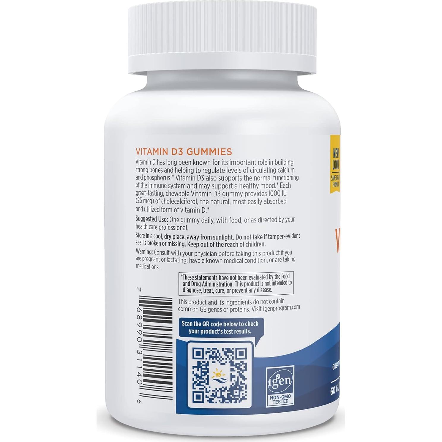 Gomitas de Vitamina D3 Nordic Naturals 1000 UI Fruta Silvestre 60 Unidades