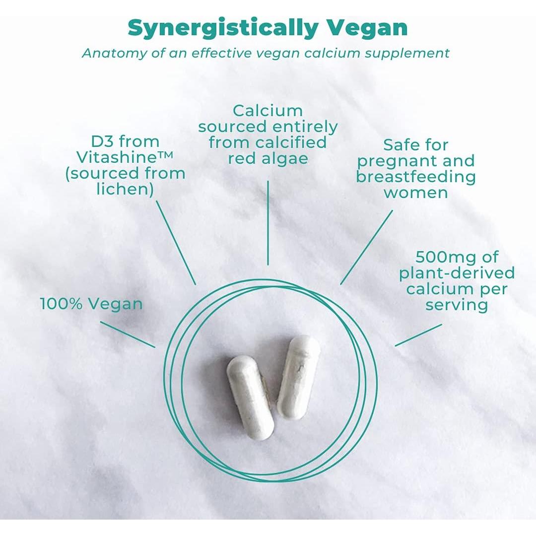 Suplemento de Vitamina D3, K2 y Calcio Vegan Life 60 Cápsulas
