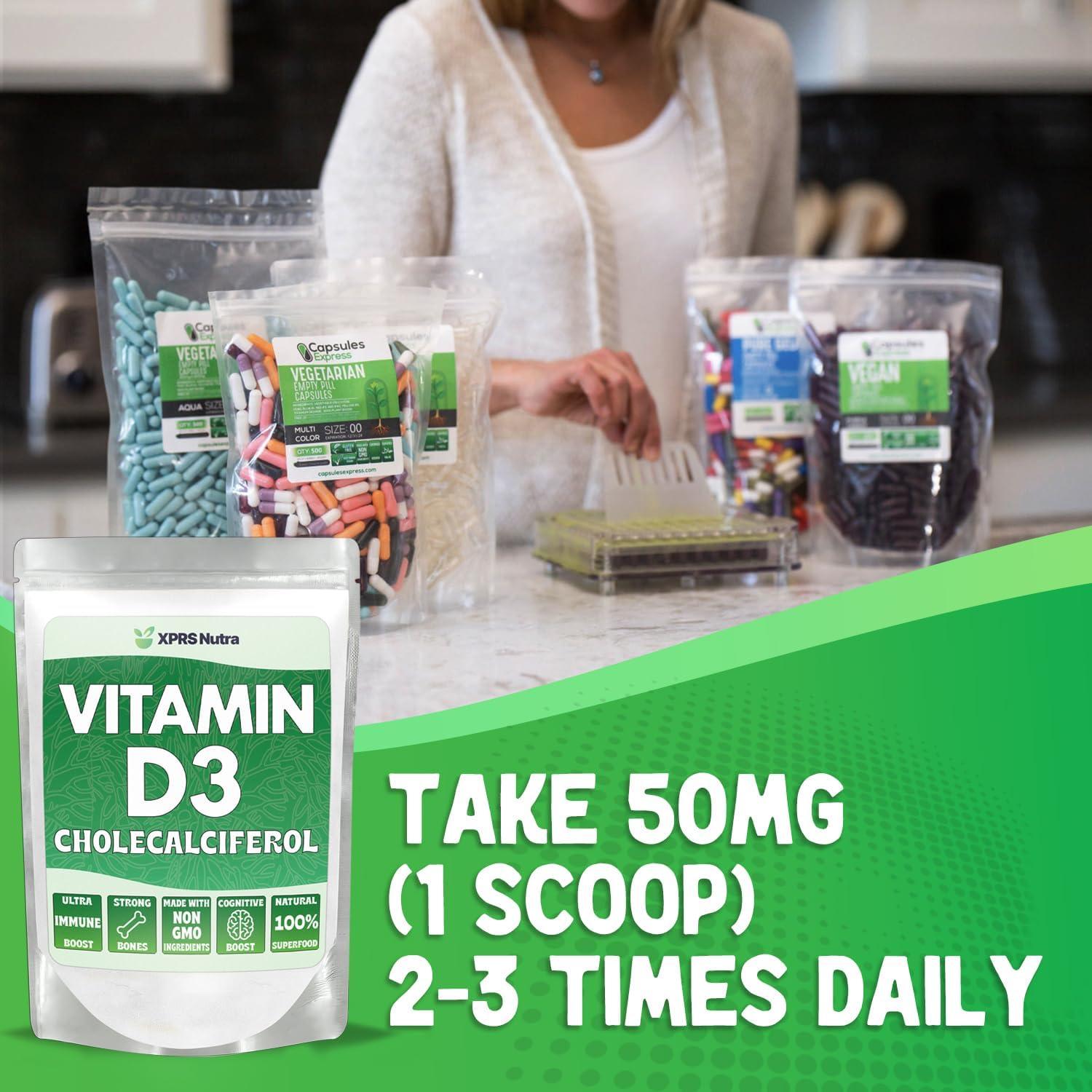 Polvo de Vitamina D3 XPRS Nutra 227g - Colecalciferol Sin Sabor