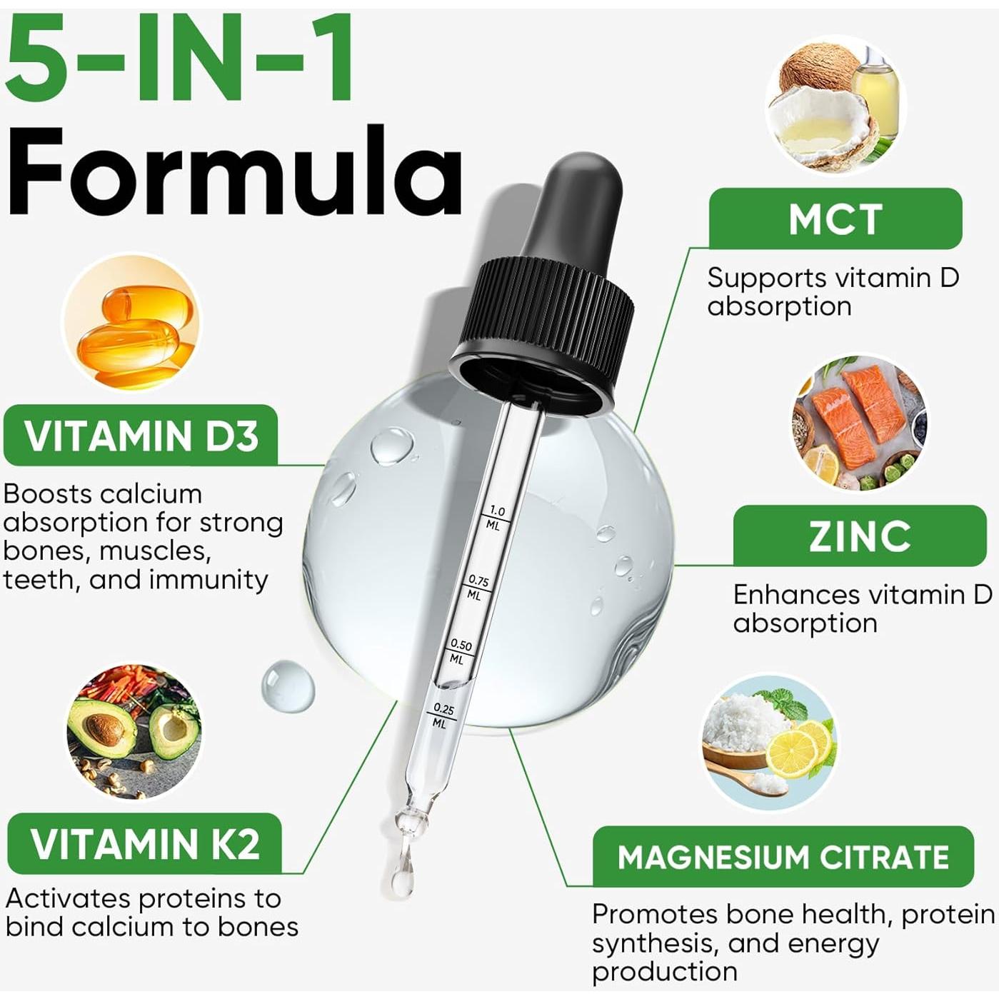 Vitamina D3 10000 UI y K2 200 mcg Venture Pal - 60 Días