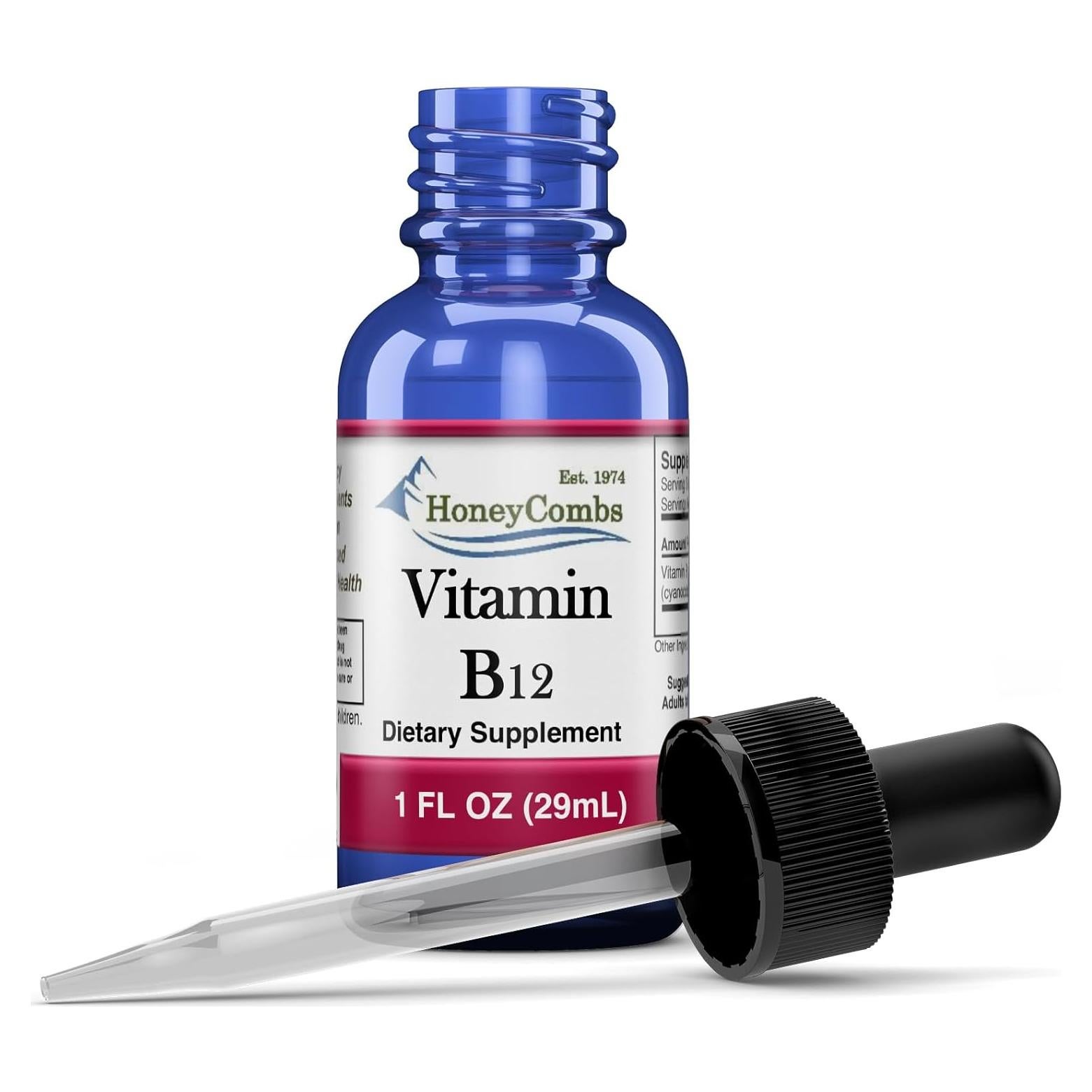 Gotas Líquidas de Vitamina B12 HoneyCombs 29.57 ml - Veganas