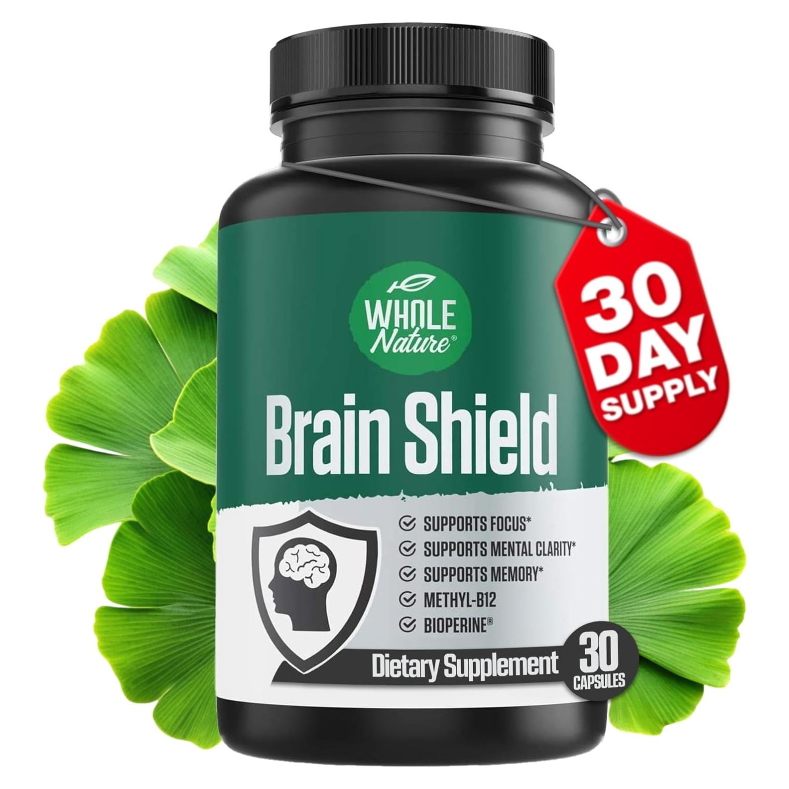 Suplemento Nootrópico Escudo Cerebral Whole Nature 30 Cápsulas