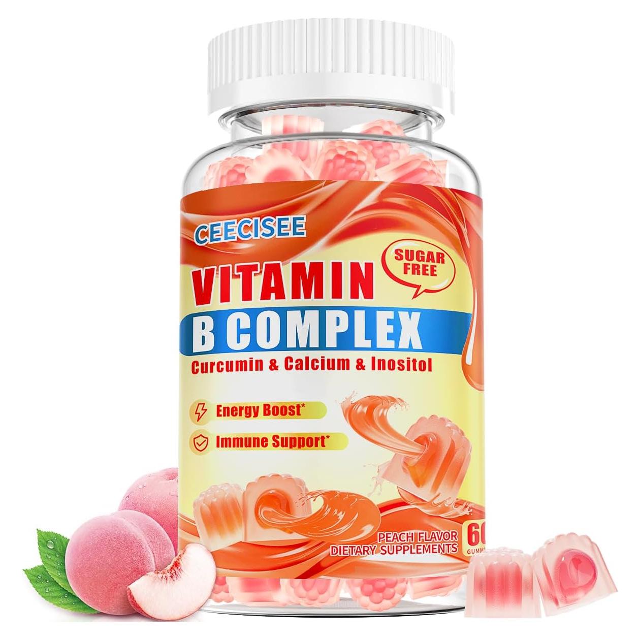 Gomas Vitaminas B Metiladas Ceecisee 60 Unidades Durazno