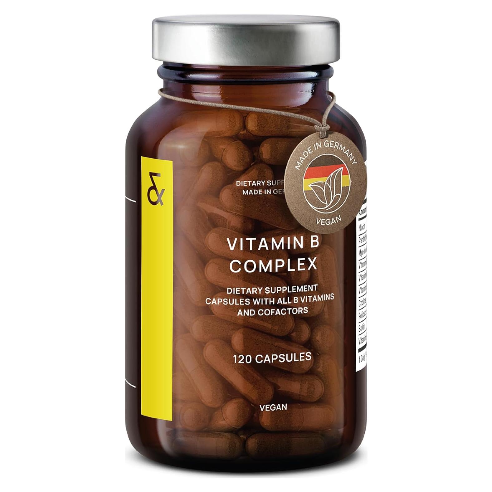 Complejo de Vitaminas B CLAV - 120 Cápsulas Veganas - Energía y Metabolismo