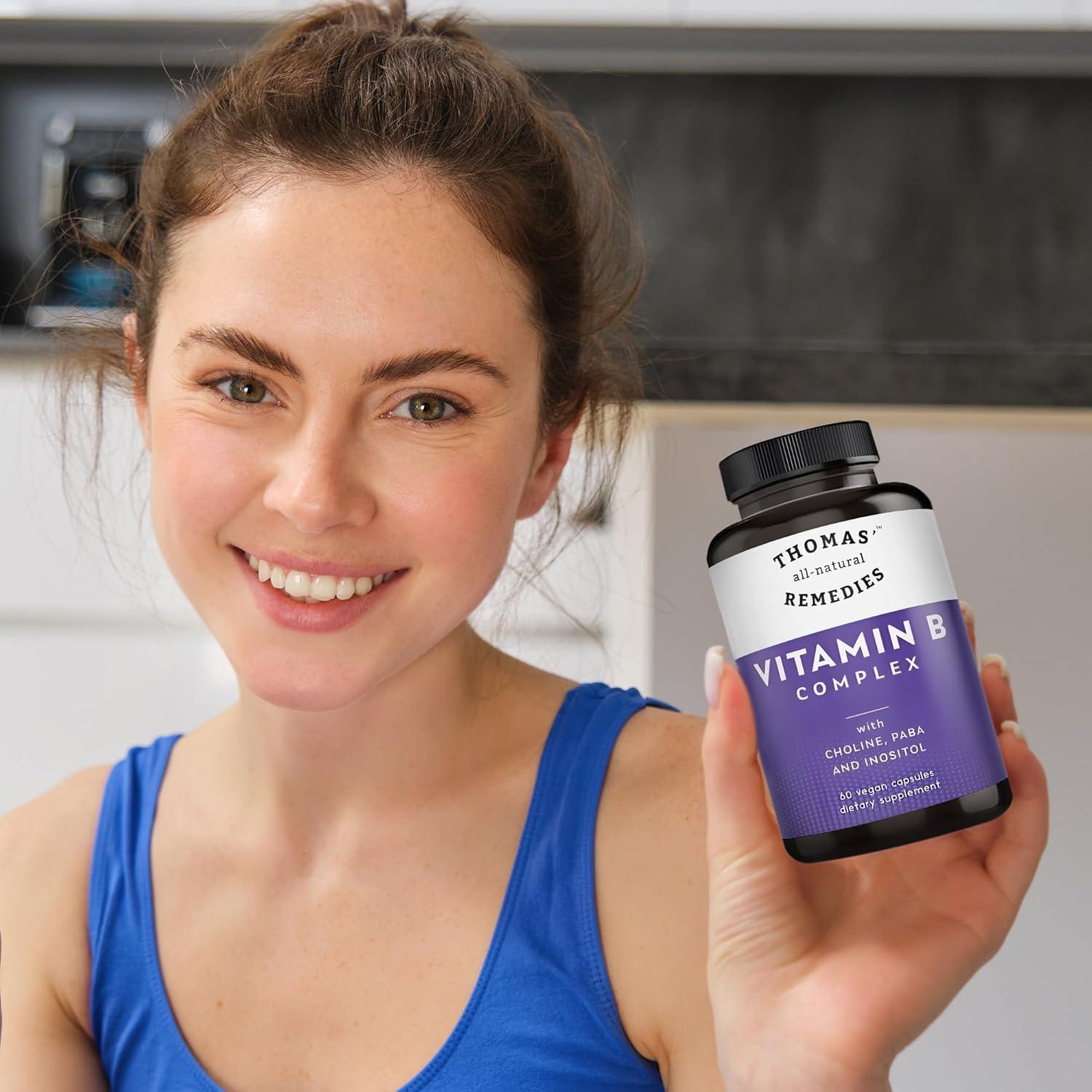 Complejo de Vitaminas B Thomas 60 Cápsulas Veganas Energía y Bienestar