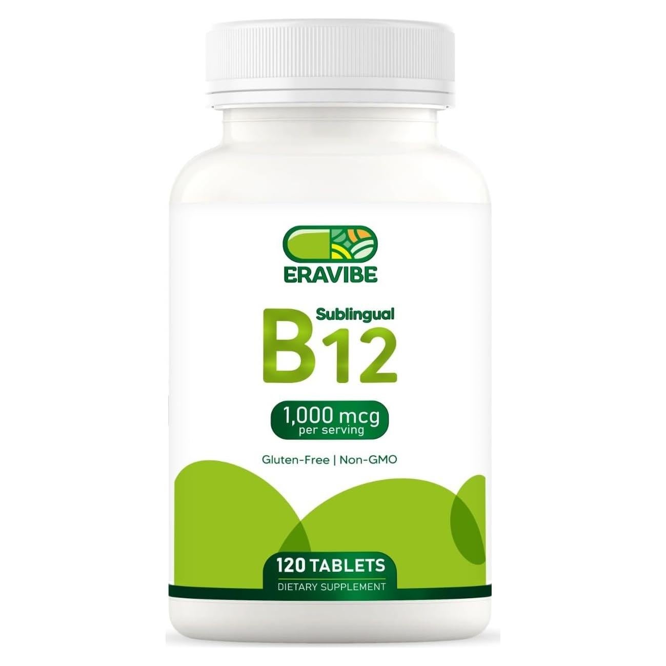 Vitamina B12 Sublingual 1000 mcg Eravibe 120 Tabletas Cereza