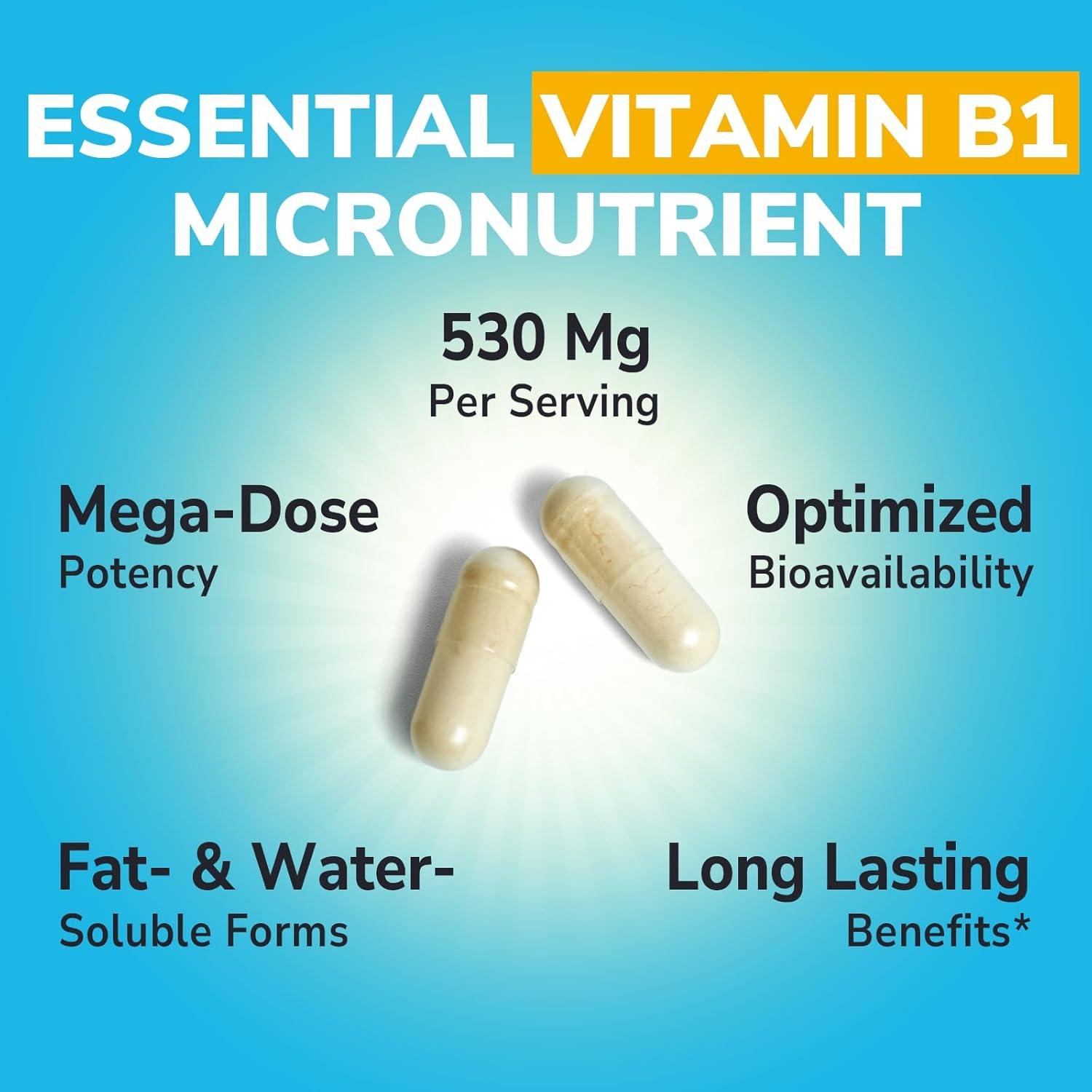 Mega Vitamina B1 500 mg Vitalibre - Energía y Nervios Saludables