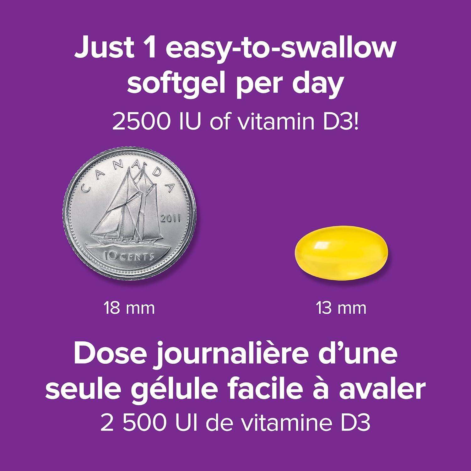 Vitamina D3 2500 UI Webber Naturals 180 Gelatinas Blandas