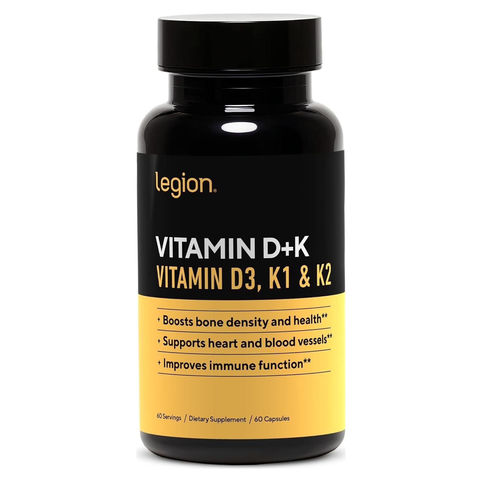 Suplemento Vitamina D3 K2 Legion - Salud Ósea y Cardiovascular