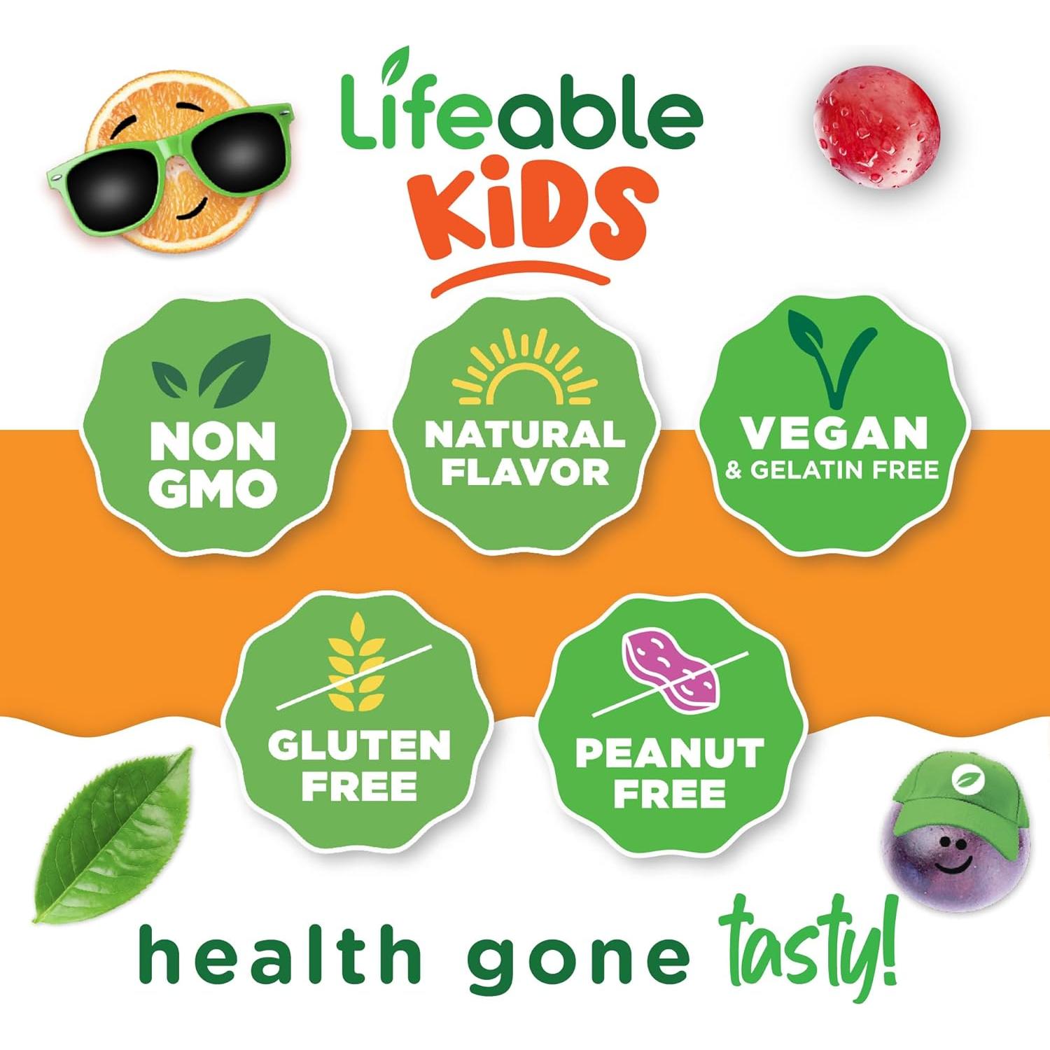 Gomitas de Vitamina D3 K2 Lifeable 1000iu 60 Unidades